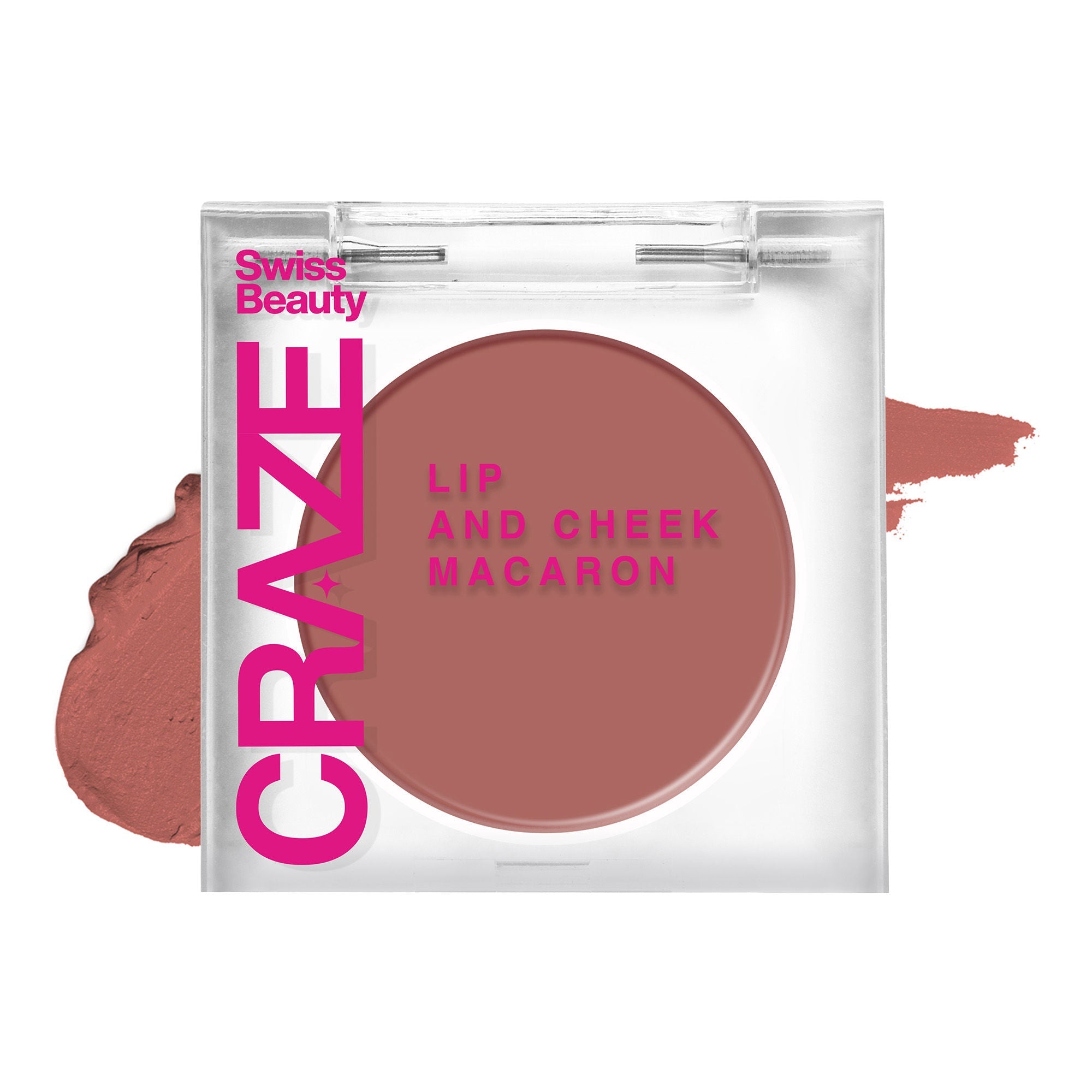 Swiss Beauty CRAZE Lip & Cheek Macaron With Vitamin E And Olive Oil - 01 Brown Pie