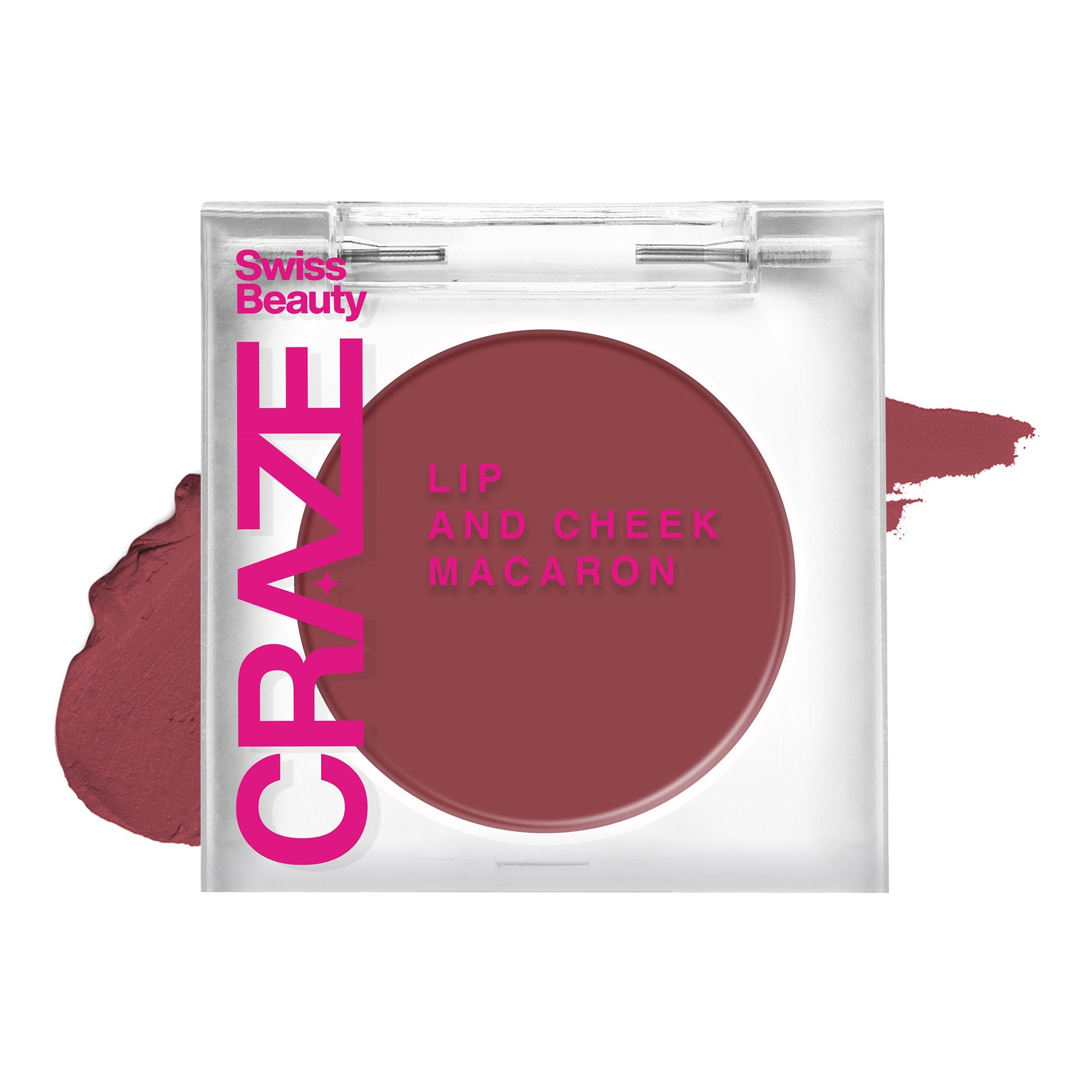 Swiss Beauty CRAZE Lip & Cheek Macaron With Vitamin E And Olive Oil - 05 Strawberry