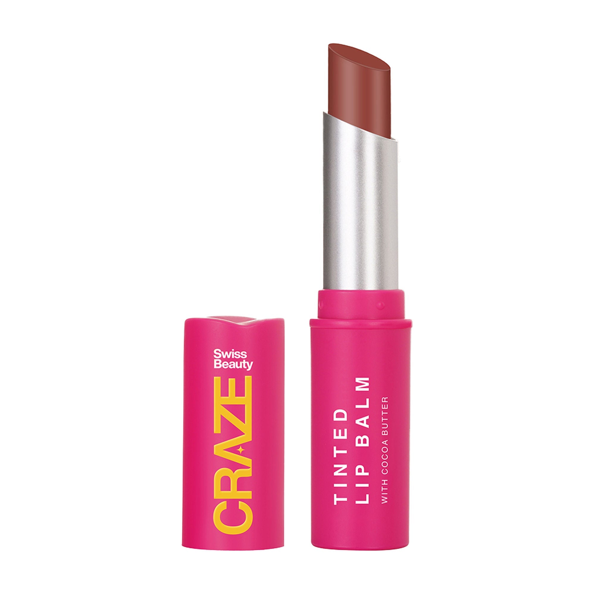 Swiss Beauty CRAZE Tinted Weightless Sheer Coverage Lip Balm With Cocoa Butter - 01 Marshmallow