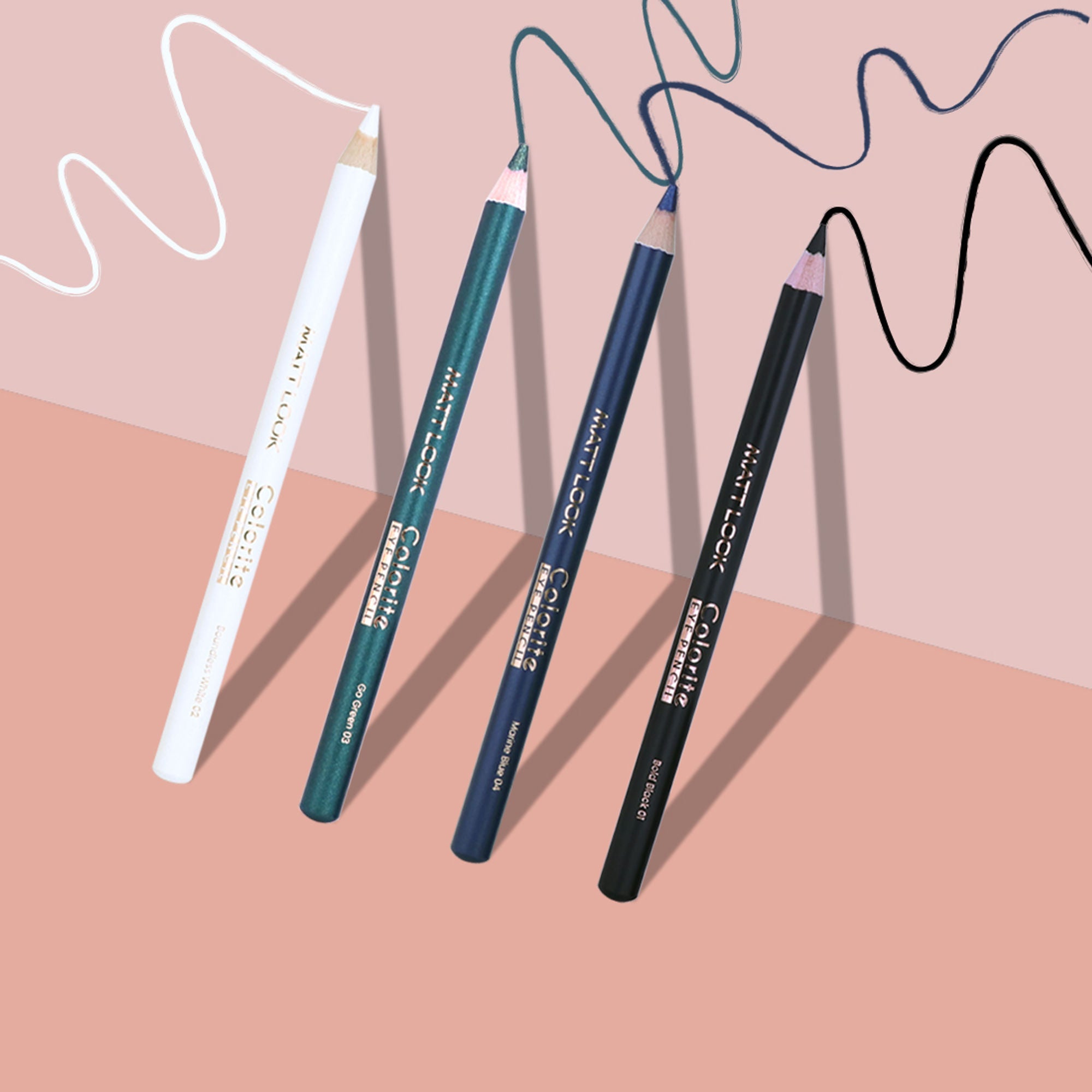 Matt Look Colorite Long Lasting Smudge Proof Eye Liner Pencil - Go Green 03