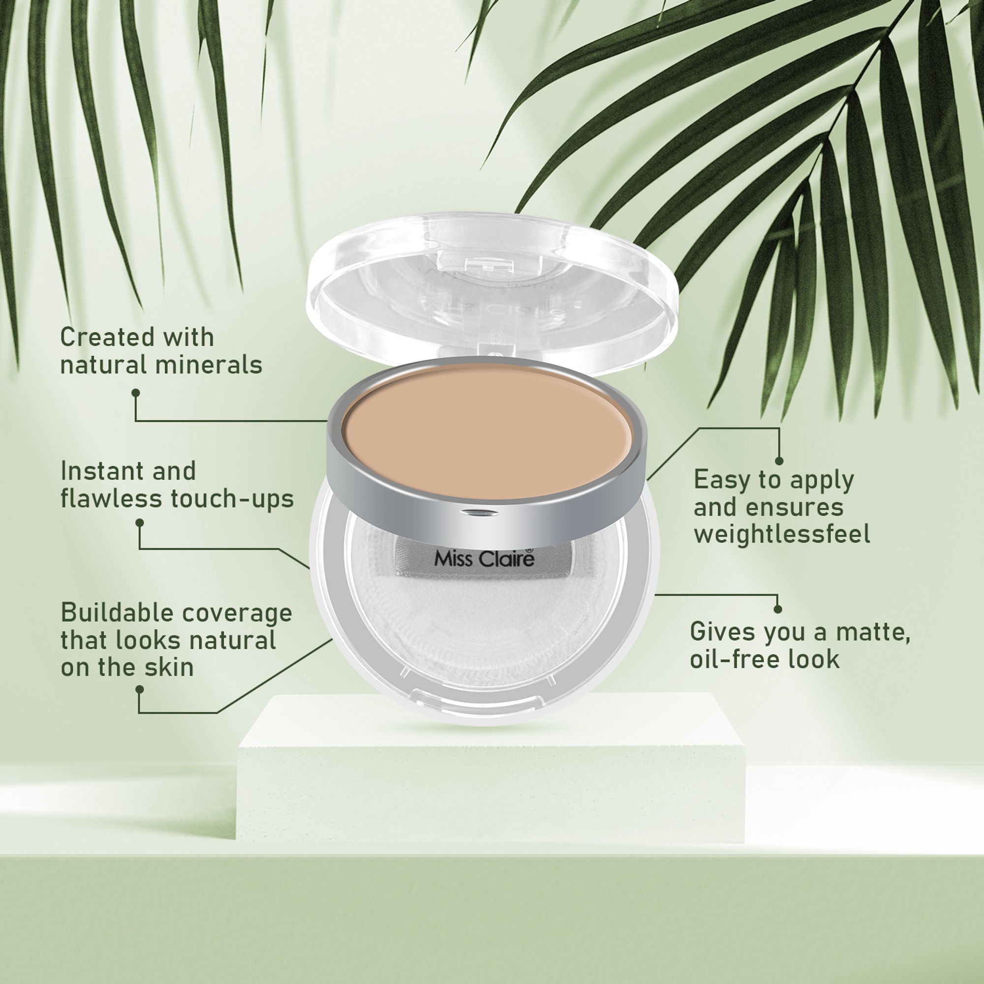 Miss Claire Natural Mineral Compact Powder - 23