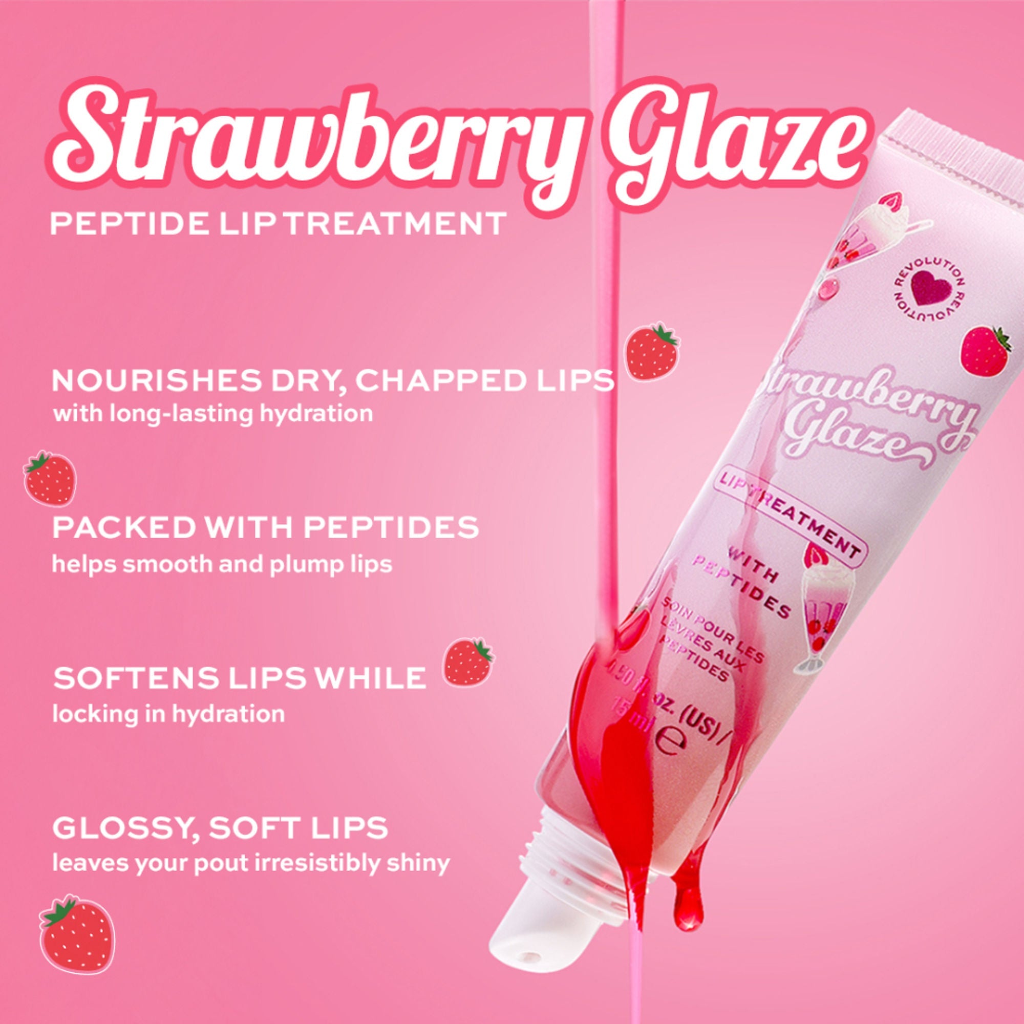 Makeup Revolution Strawberry Glaze Peptide Lip Treatment