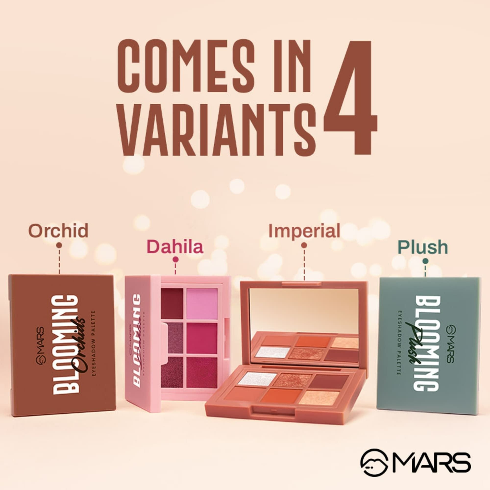 MARS Cosmetics Blooming Matte & Shimmer Eyeshadow Palette - 01 Plush