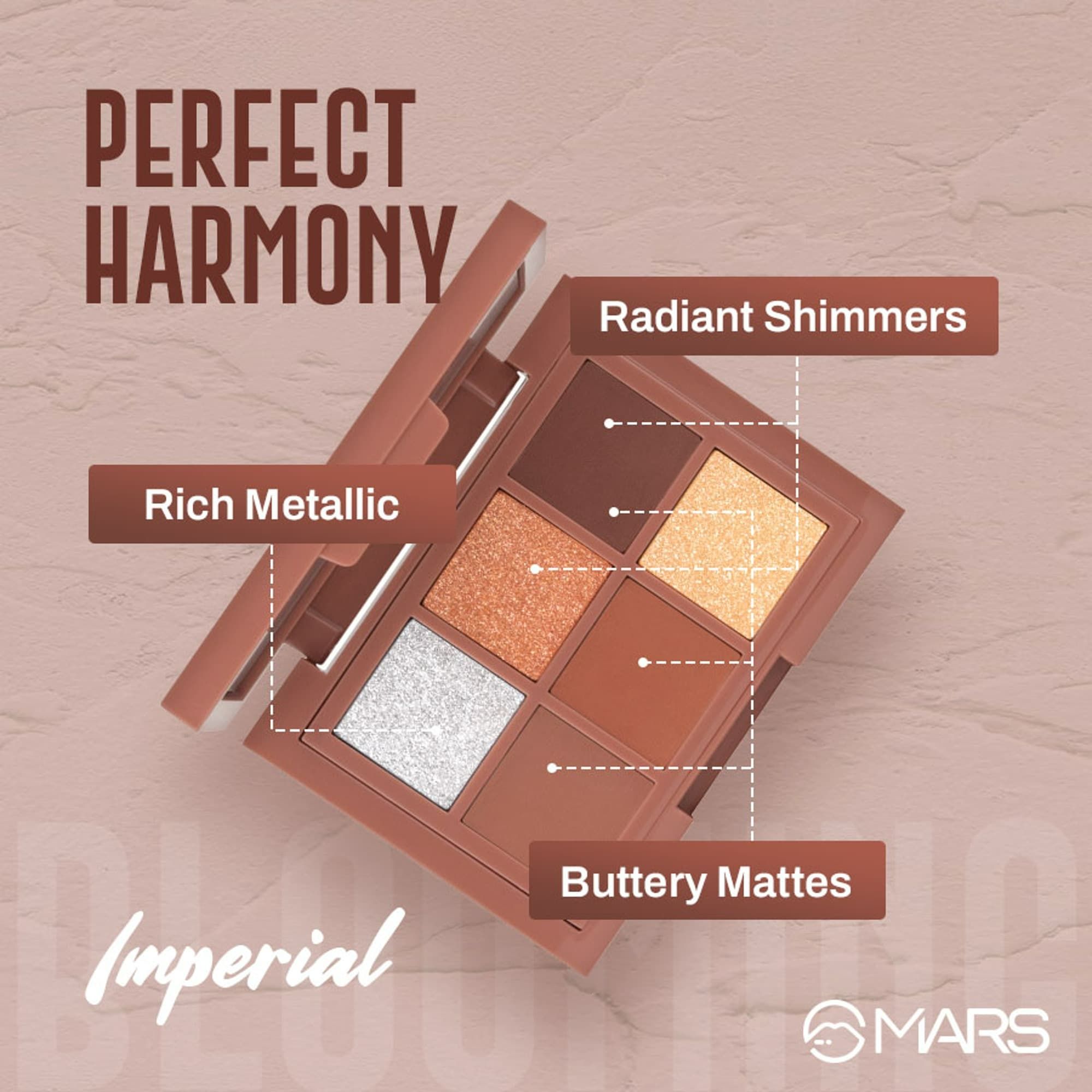 MARS Cosmetics Blooming Matte & Shimmer Eyeshadow Palette - 03 Imperial
