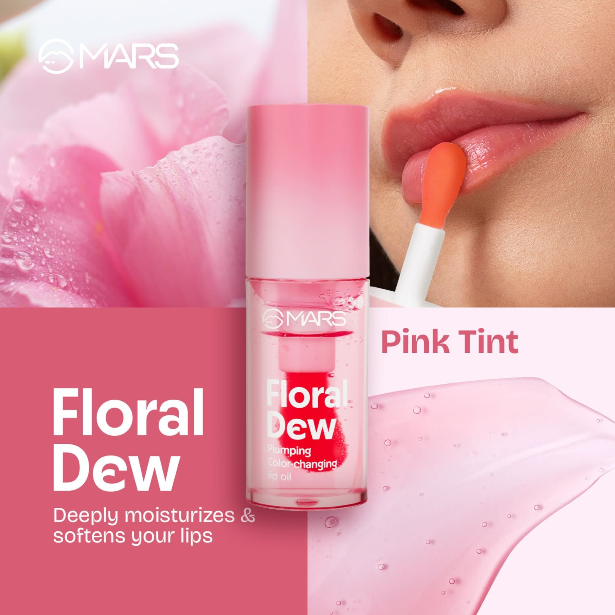 MARS Cosmetics Plumping Color Changing Lip Oil - Floral Dew