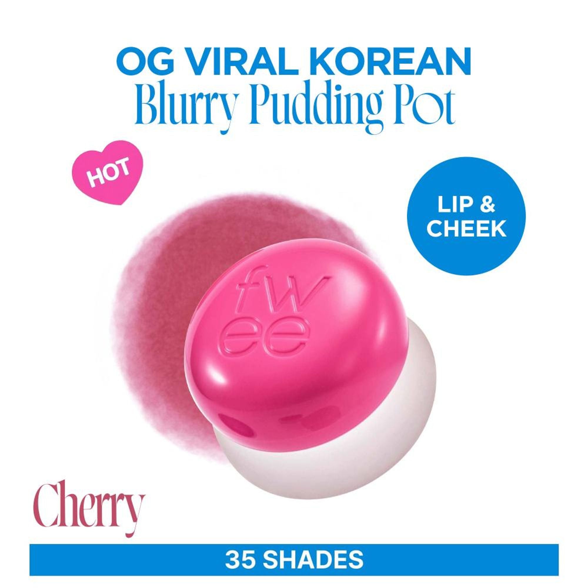 fwee Lip&Cheek Blurry Pudding Pot - Cherry