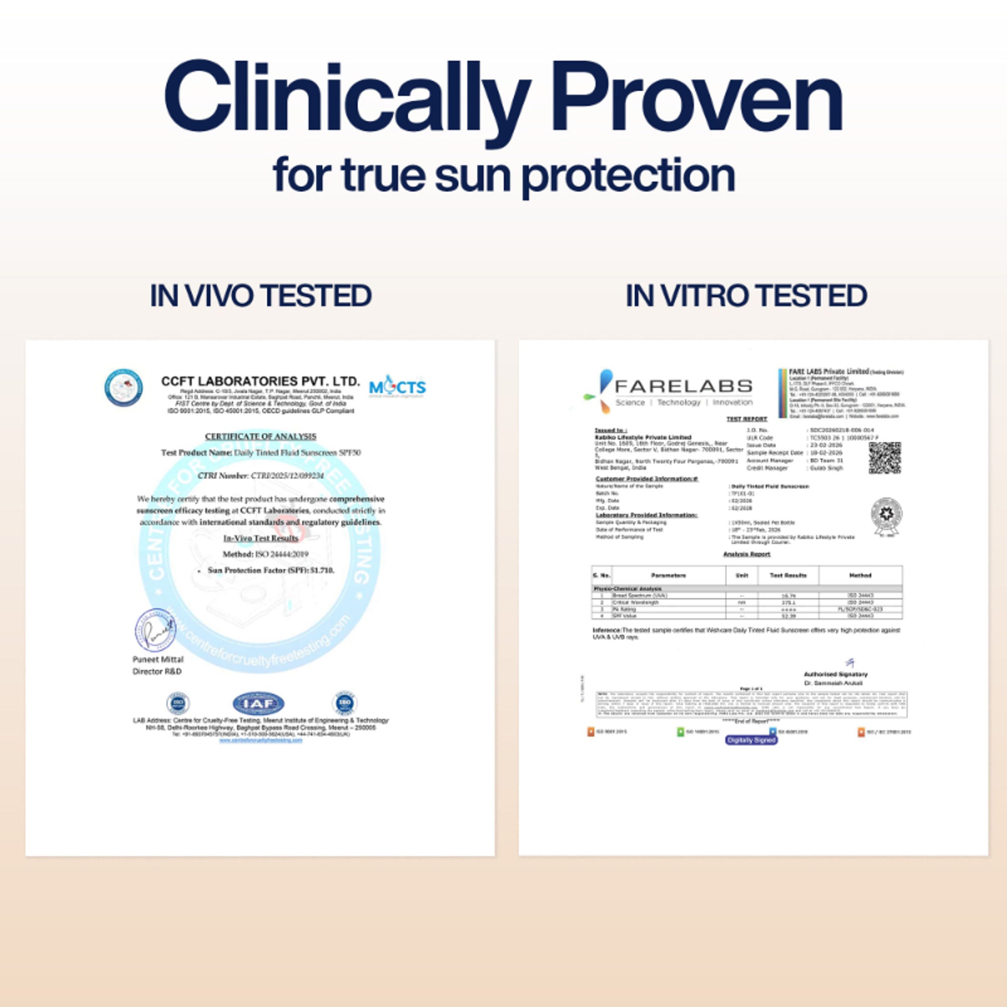 Wishcare Daily Fluid Tinted Sunscreen SPF50PA++++ - M204