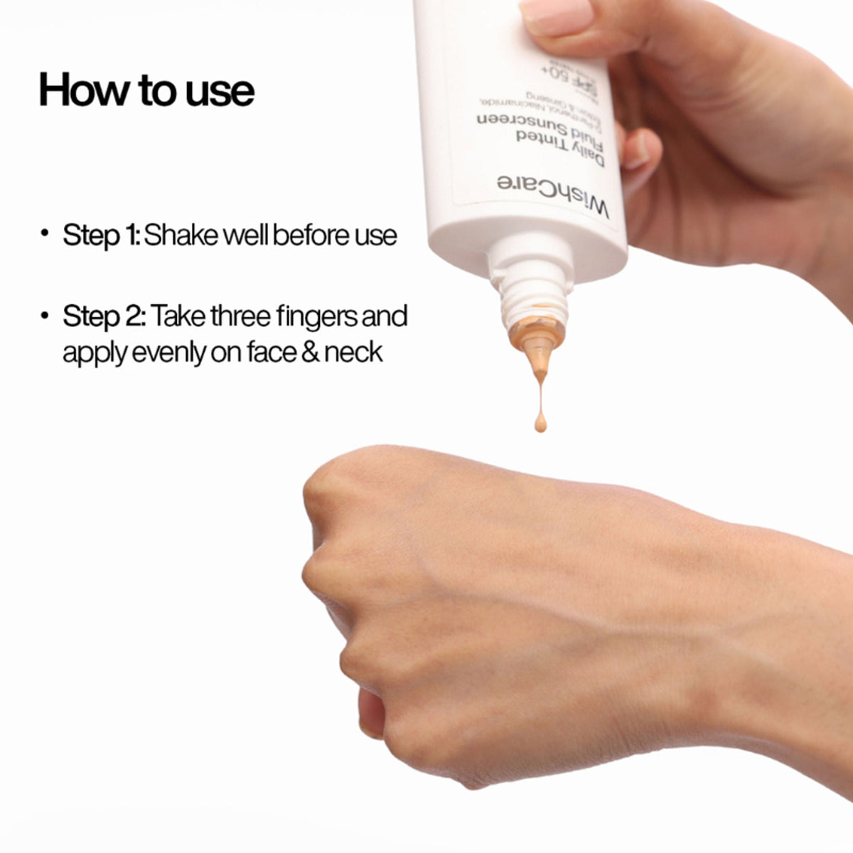 Wishcare Daily Fluid Tinted Sunscreen SPF50PA++++ - R304