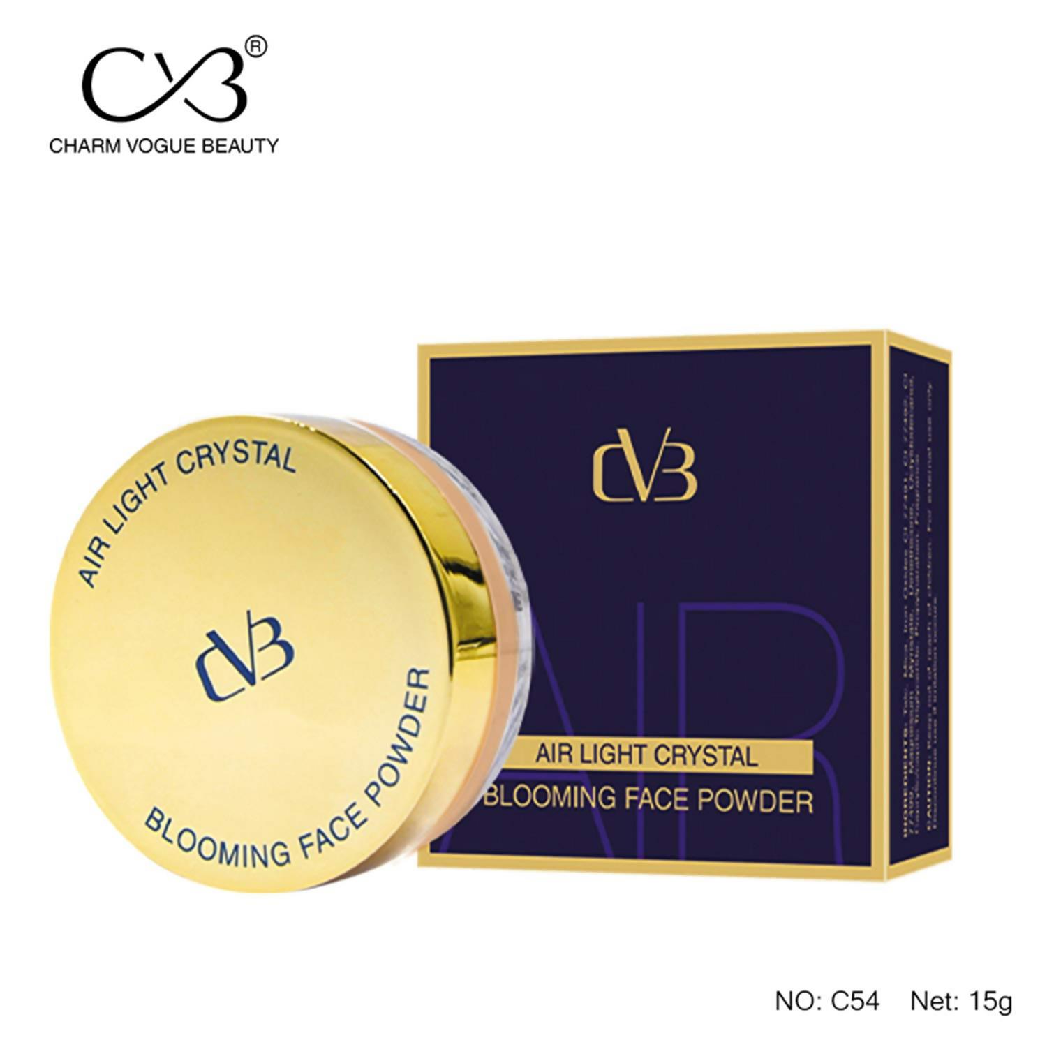 CVB C54 Blooming Loose Face Powder Air Light Crystal Oil Control Powder Shade 4