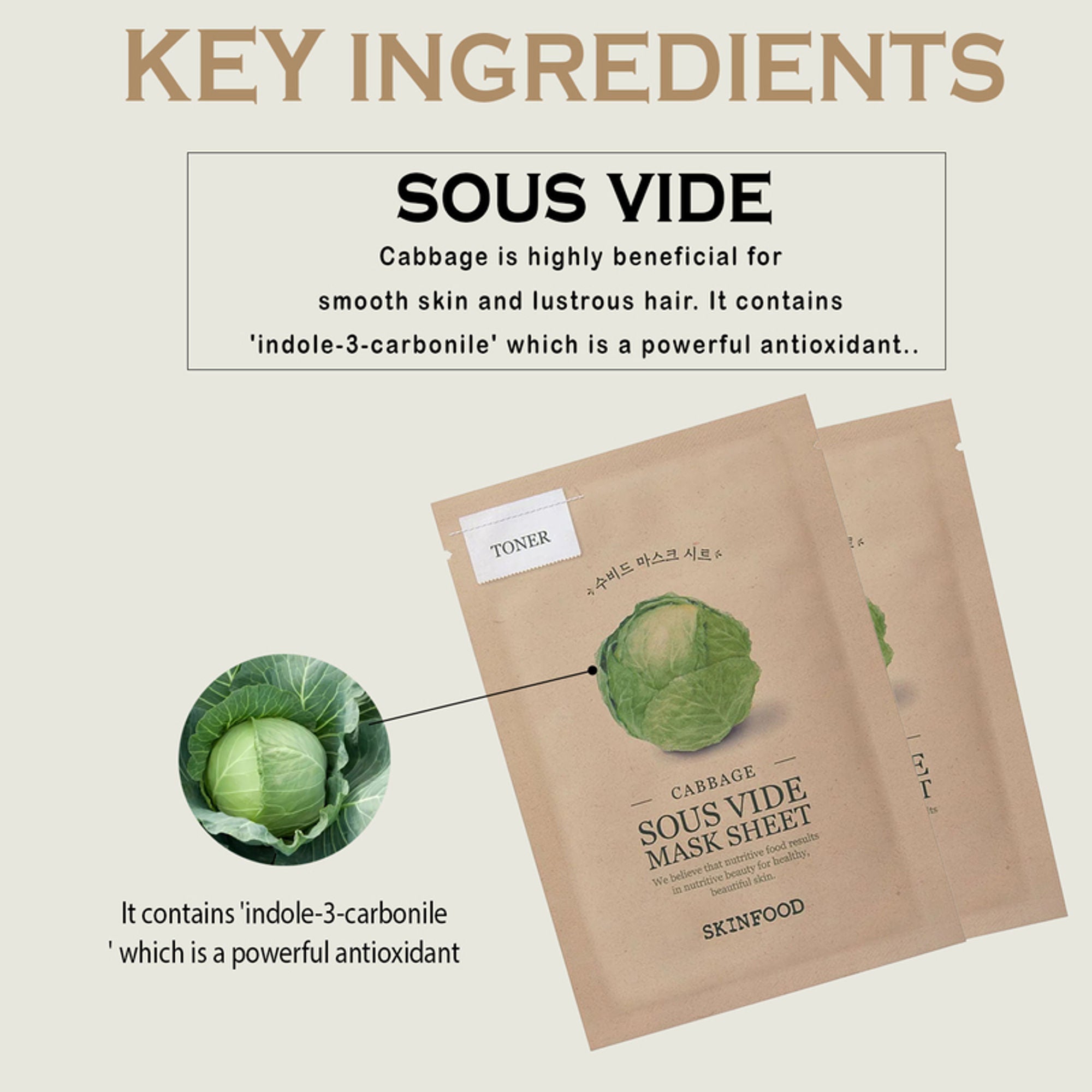 Skinfood Sous Vide Mask Sheet - Cabbage