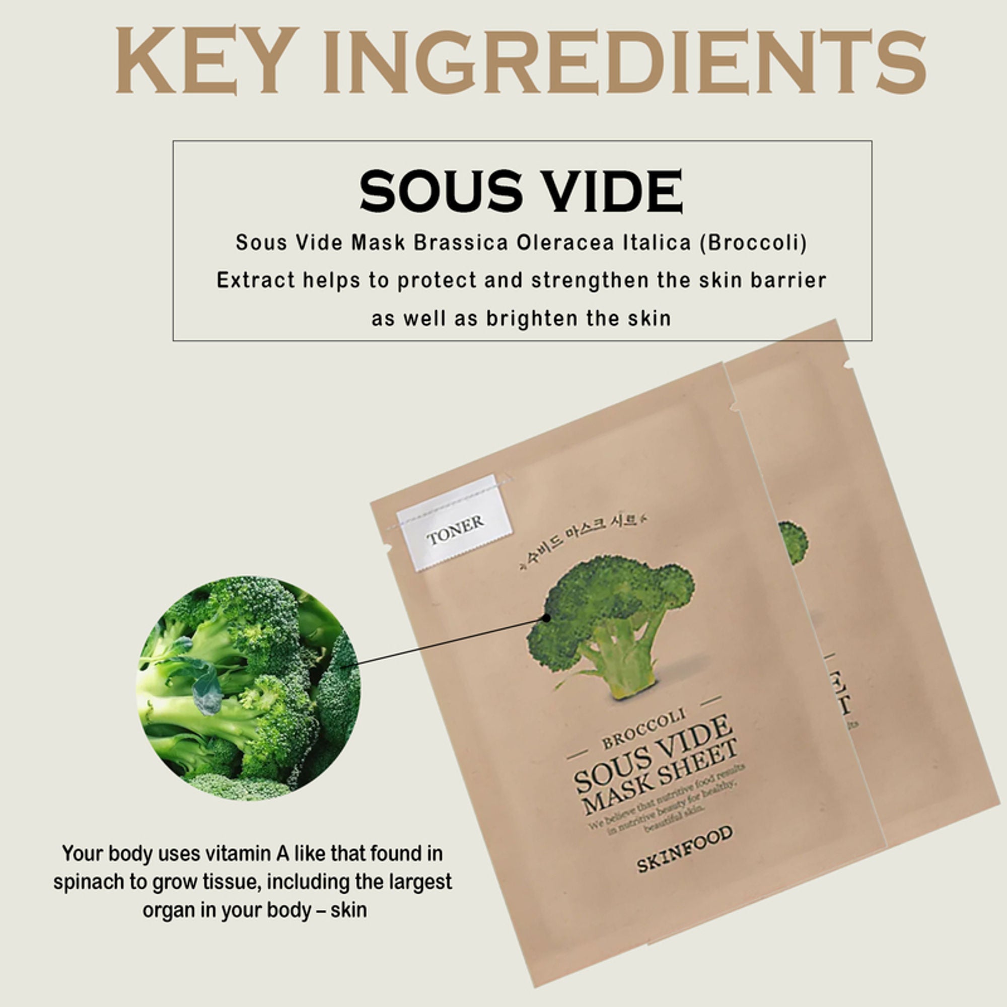 Skinfood Sous Vide Mask Sheet - Broccoli