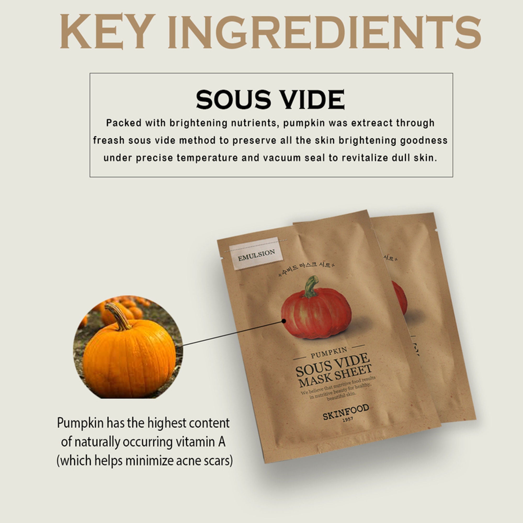 Skinfood Sous Vide Mask Sheet - Pumpkin