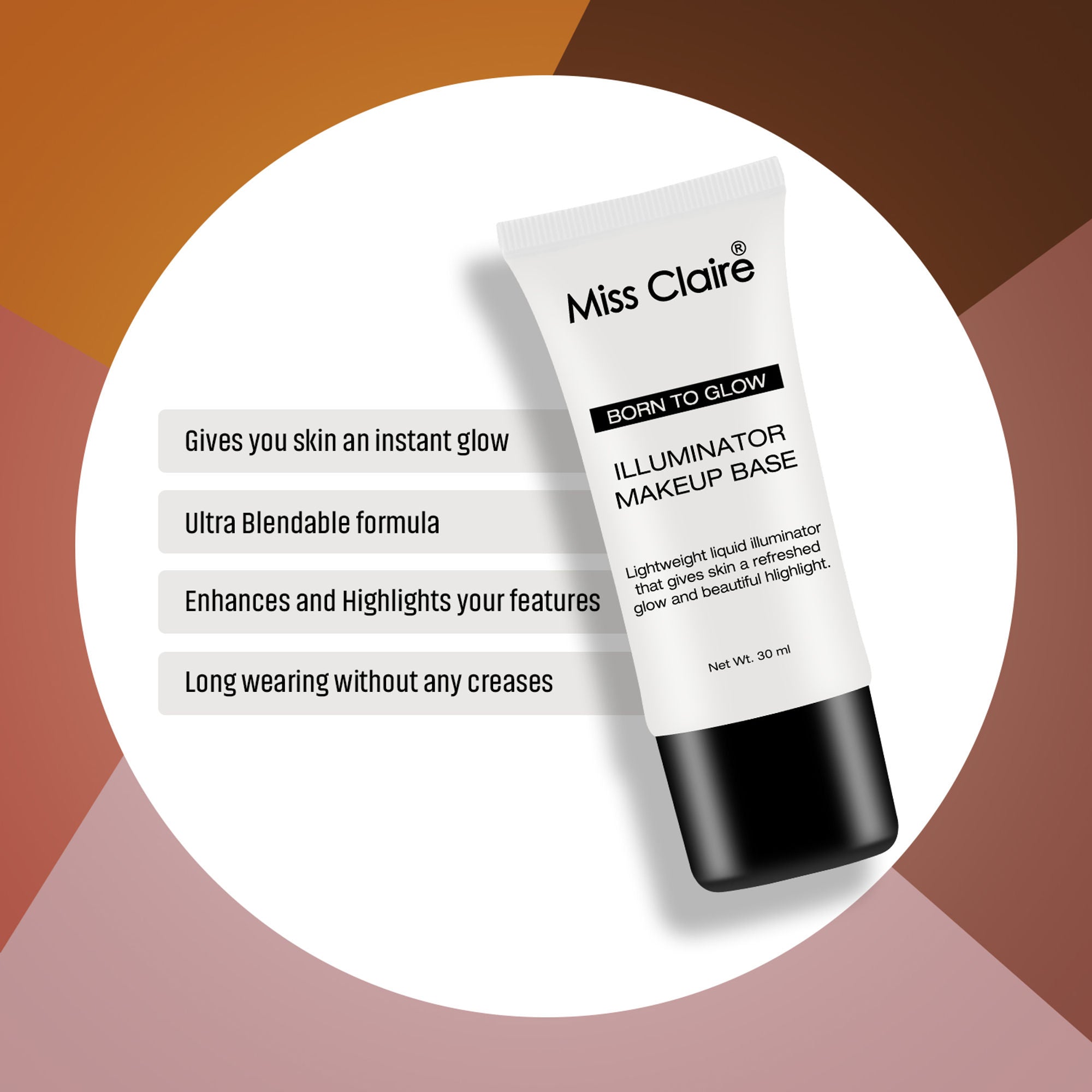 Miss Claire Illuminator Makeup Base - 06 Shiny White