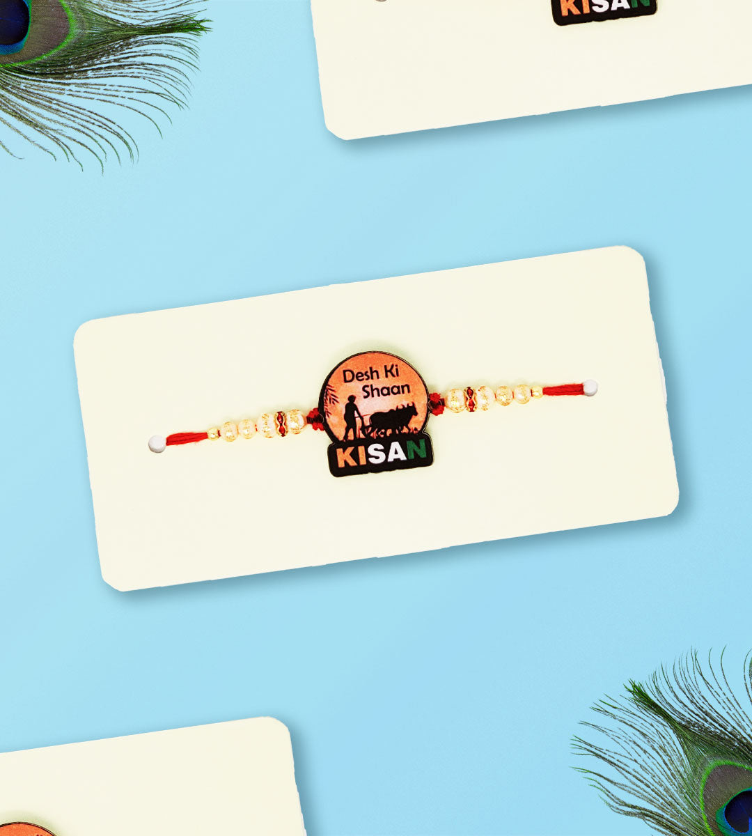 Support Farmer Decorative Stone Rakhi