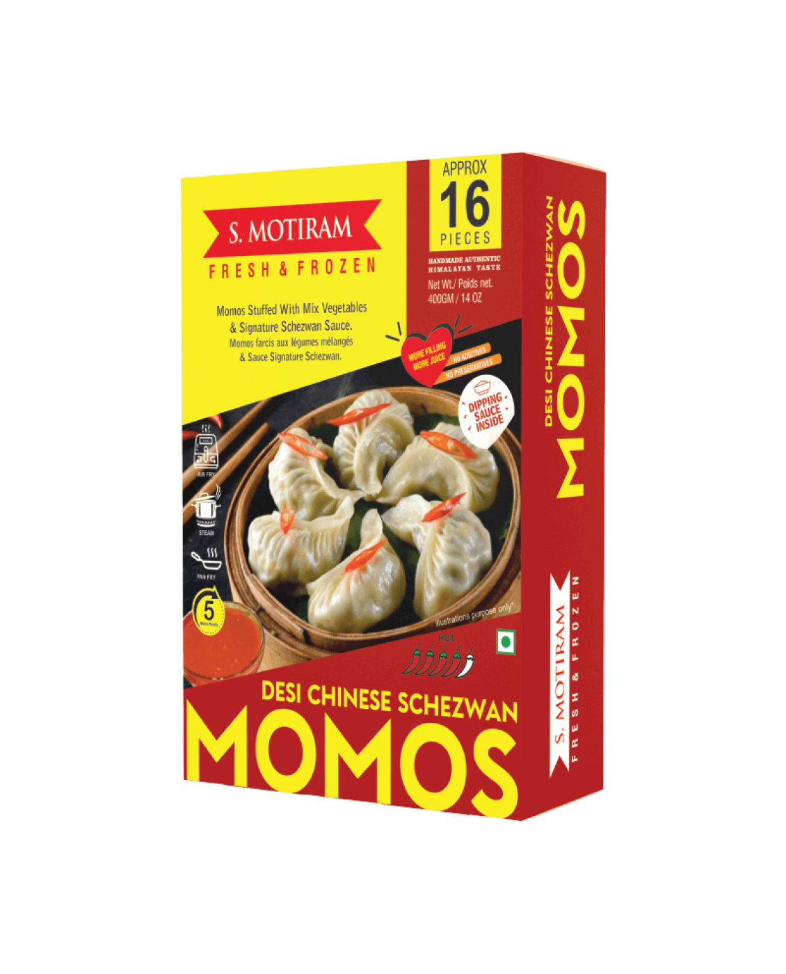 S Motiram Desi Chinese Schezwan Momos 400g