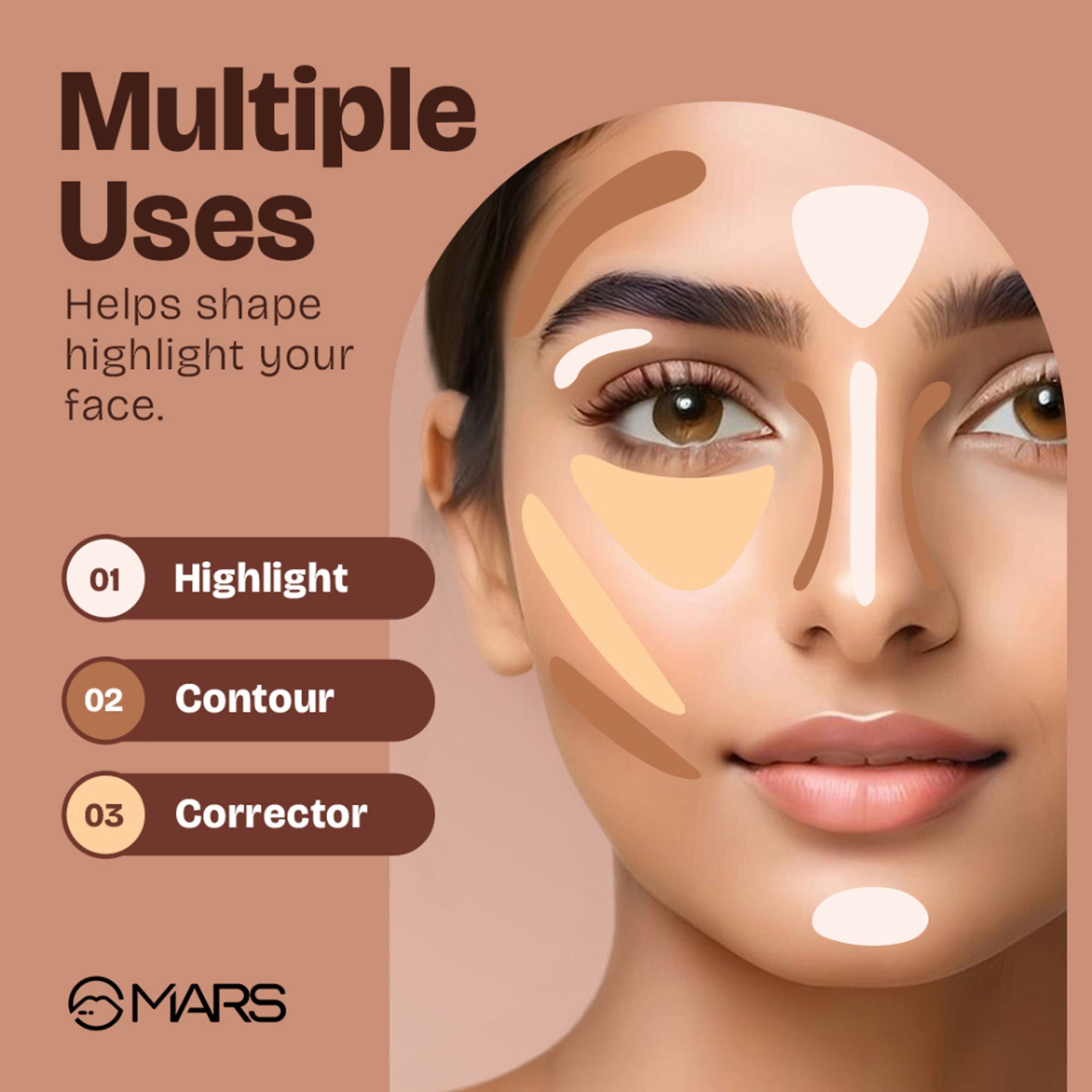 MARS Cosmetics SPF 50 PA++++ Cancel Concealer - 08 Espresso Elegance