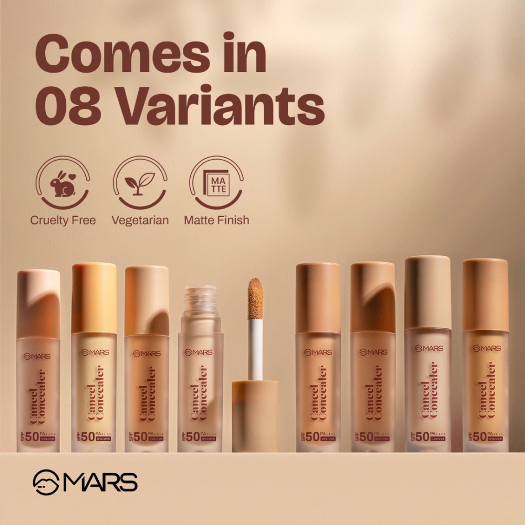 MARS Cosmetics SPF 50 PA++++ Cancel Concealer - 08 Espresso Elegance