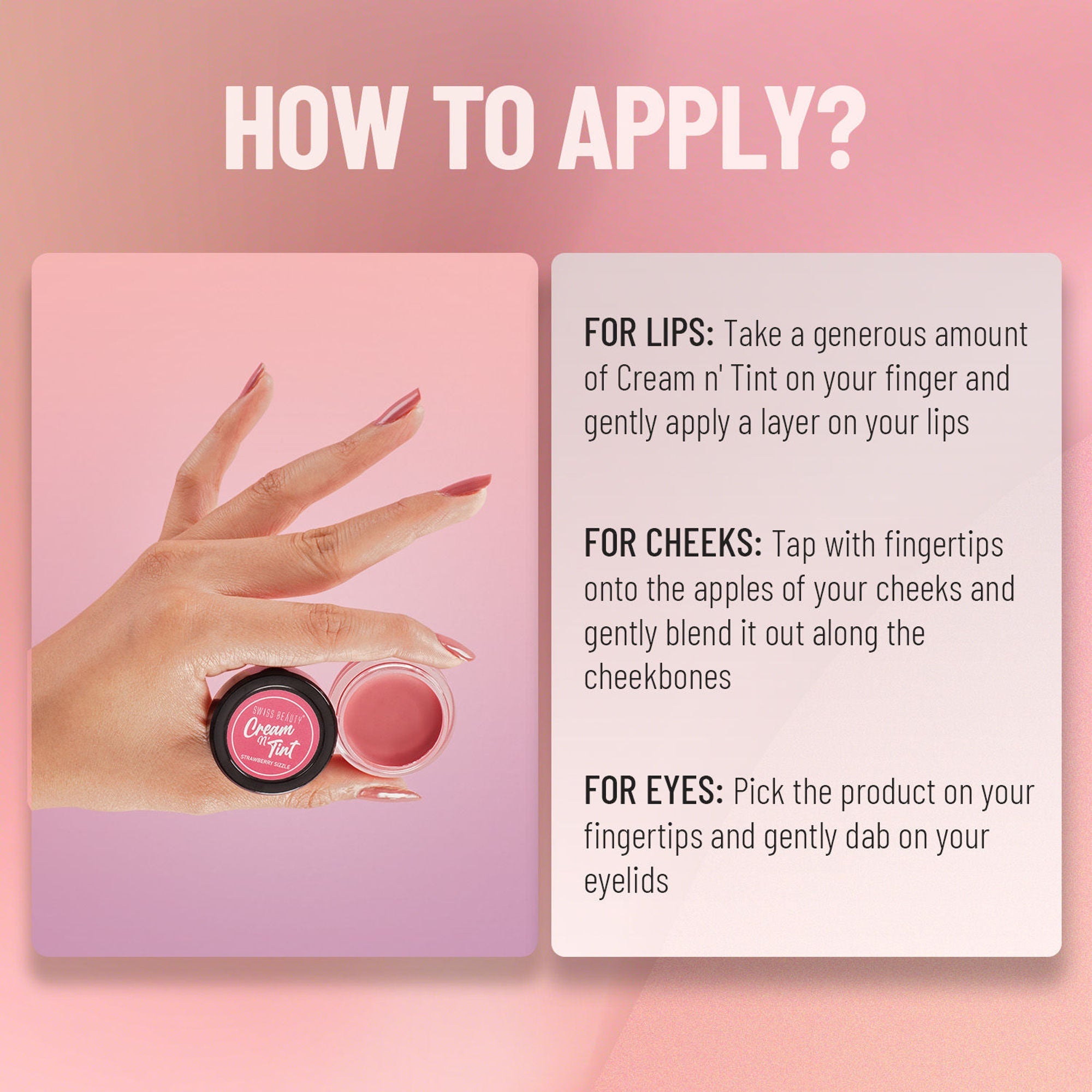 Swiss Beauty Lip & Cheek Cream - Strawberry Sizzle