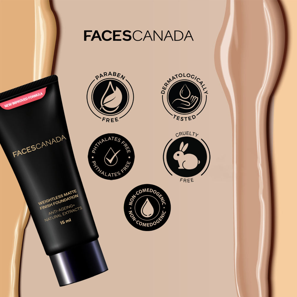 Faces Canada Weightless Matte Finish Foundation-Rose Ivory 01