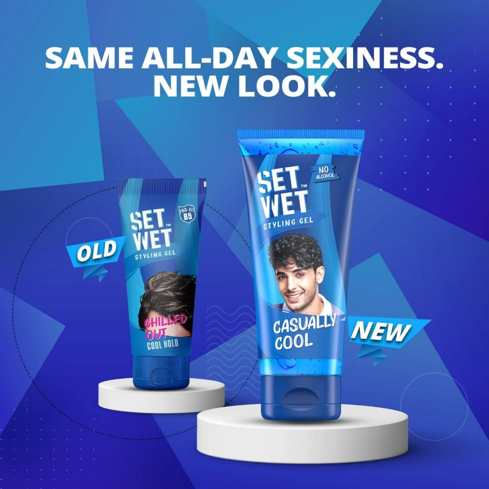 Set Wet Styling Hair Gel for Men cool (Medium Hold)
