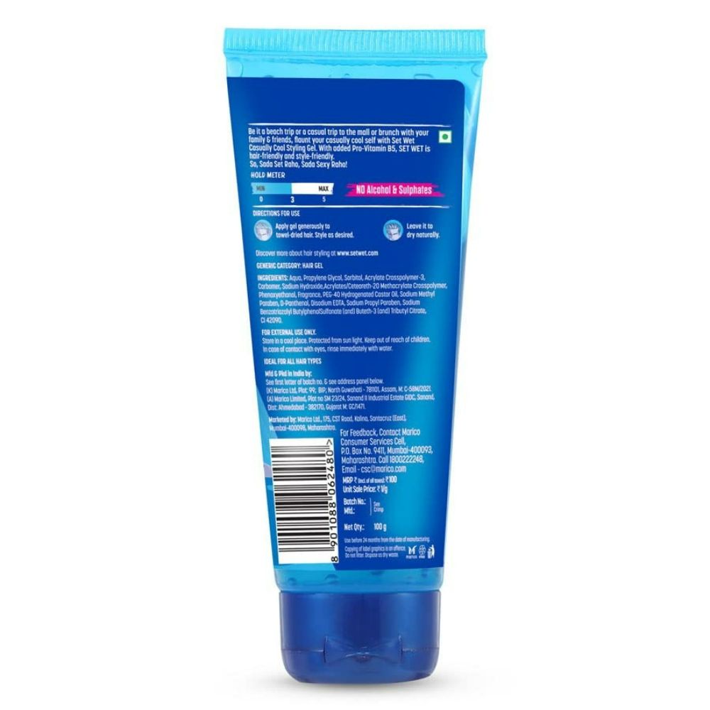 Set Wet Styling Hair Gel for Men cool (Medium Hold)