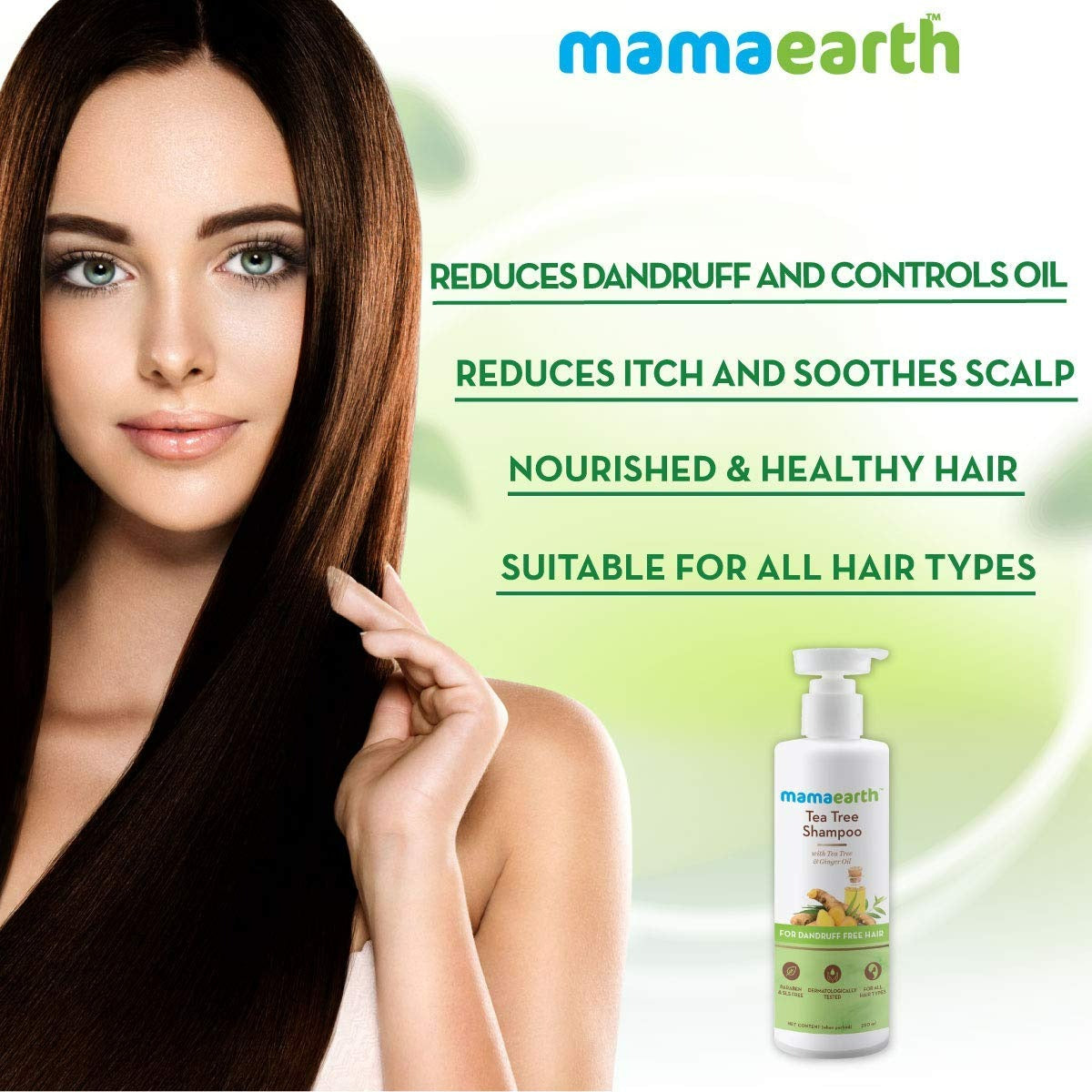 Mamaearth Tea Tree Anti Dandruff Shampoo For Dandruff Free Hair (250 ml)