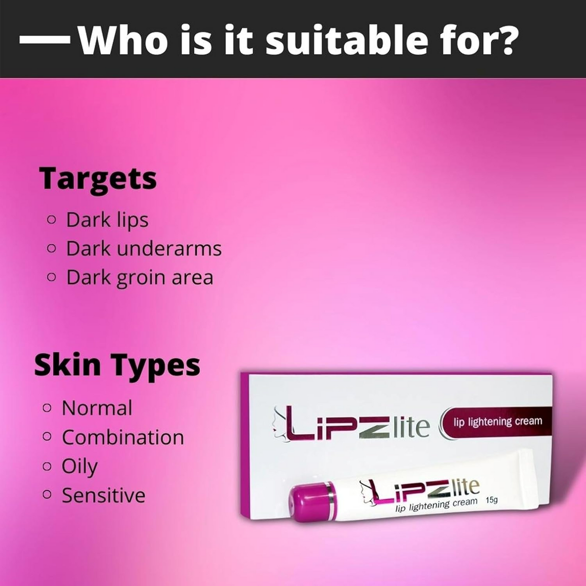 Lipzlite Lip Lightening Cream (15 gm)