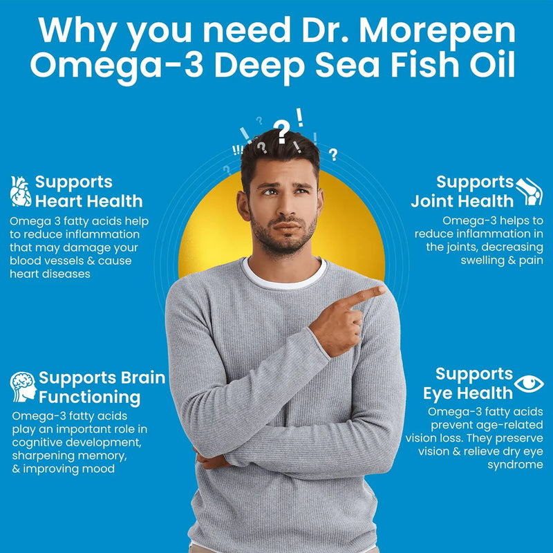 Dr. Morepen Omega 3 Deep Sea Fish Oil Softgels -60 softgels