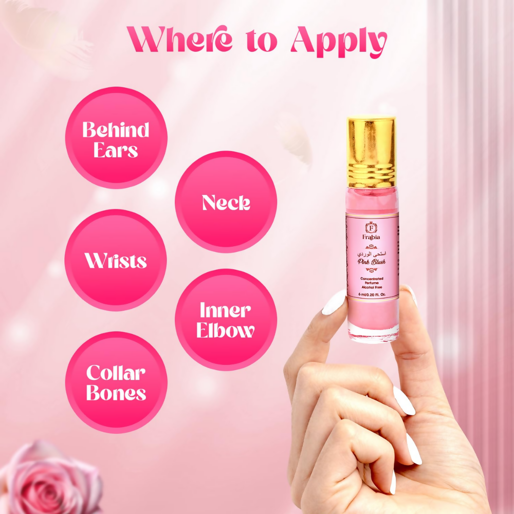Frabia Pink Blush Perfume Oil Roll-On - Strawberry