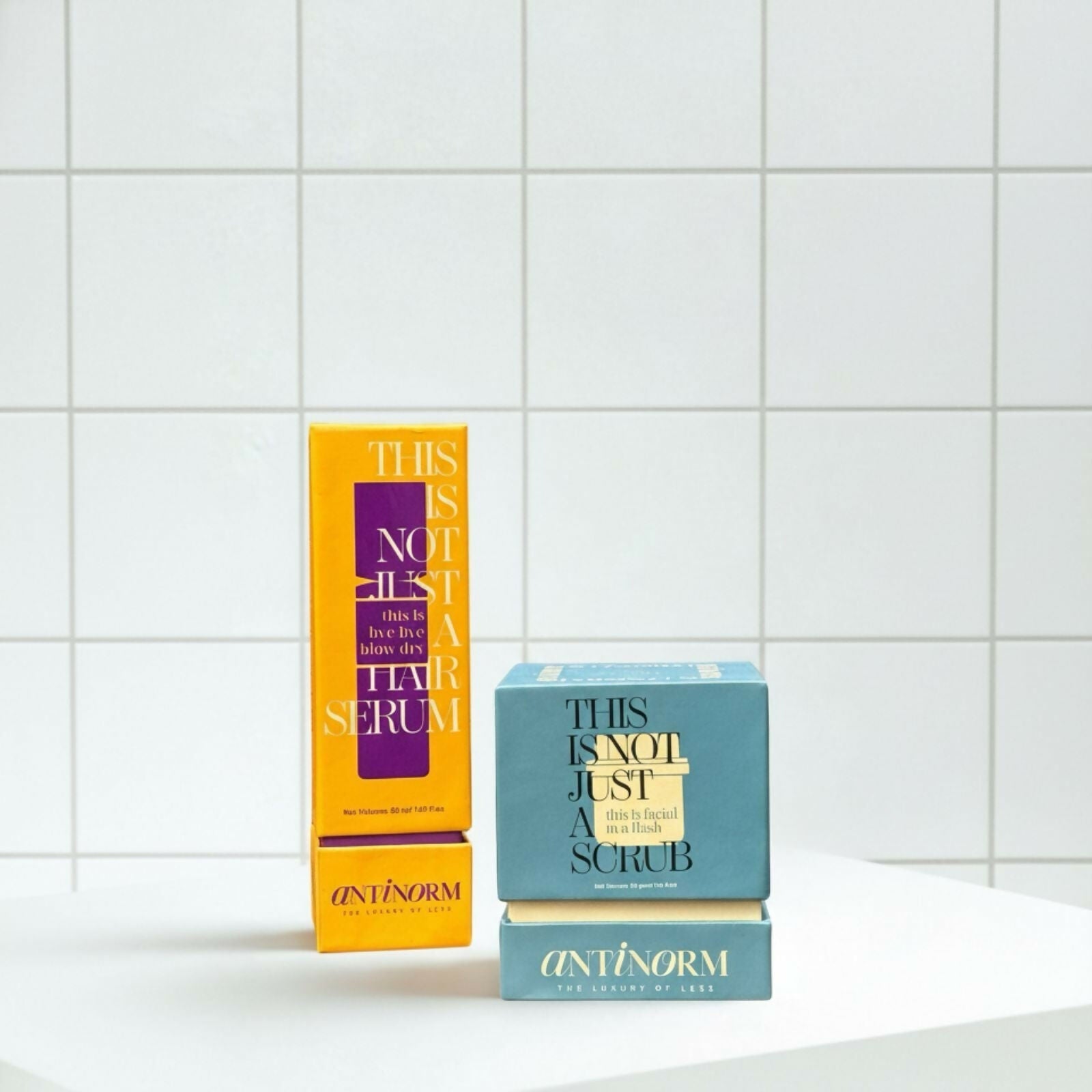 Antinorm Bye Bye Blow Dry Hair Serum and Facial In A Flash Enzyme Scrub Combo