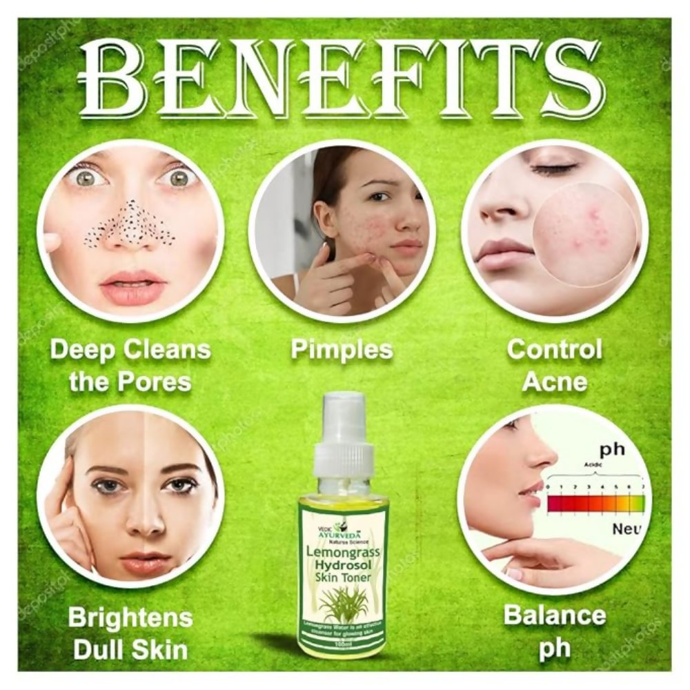 VedicAyurveda Lemongrass Hydrosol Skin Toner