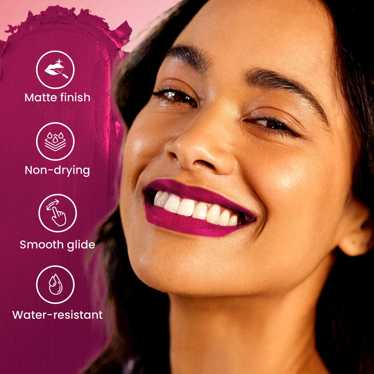 Swiss Beauty Pure Matte Lipstick , Non-Drying, Smooth Glide, Long Lasting - 211 Magic Maroon