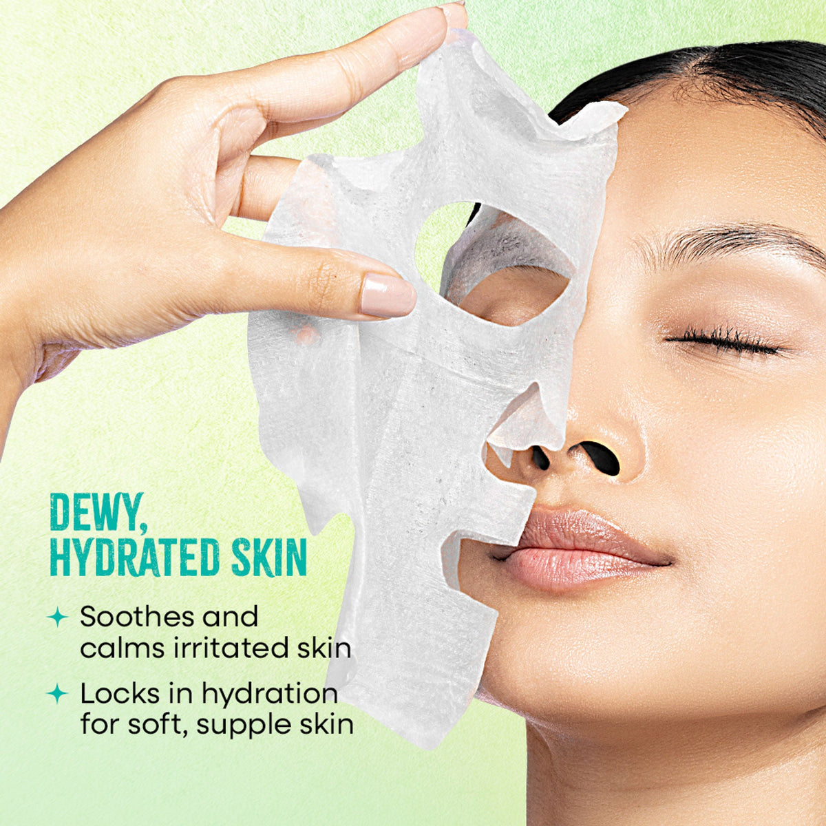 Nykaa Green Tea + Aloe Vera Sheet Mask For Hydrated Skin - Formulated in Korea - For All Skin Types - Cucumber & Aloe Vera