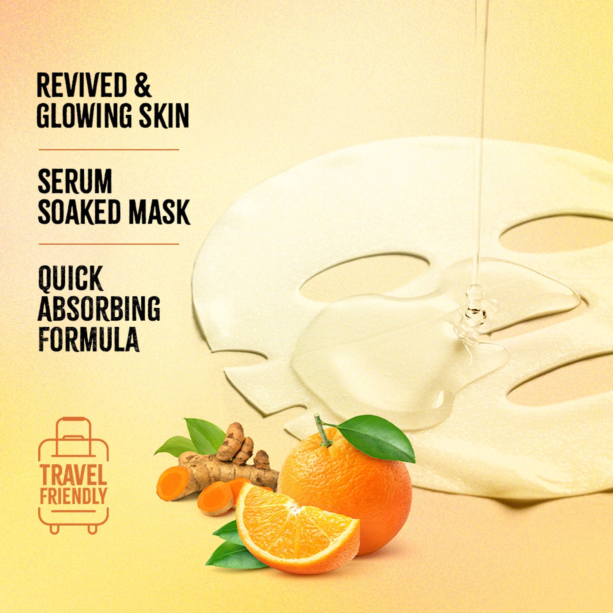 Nykaa Naturals Korean Sheet Mask With Turmeric & Vitamin C For Glow & Brightening
