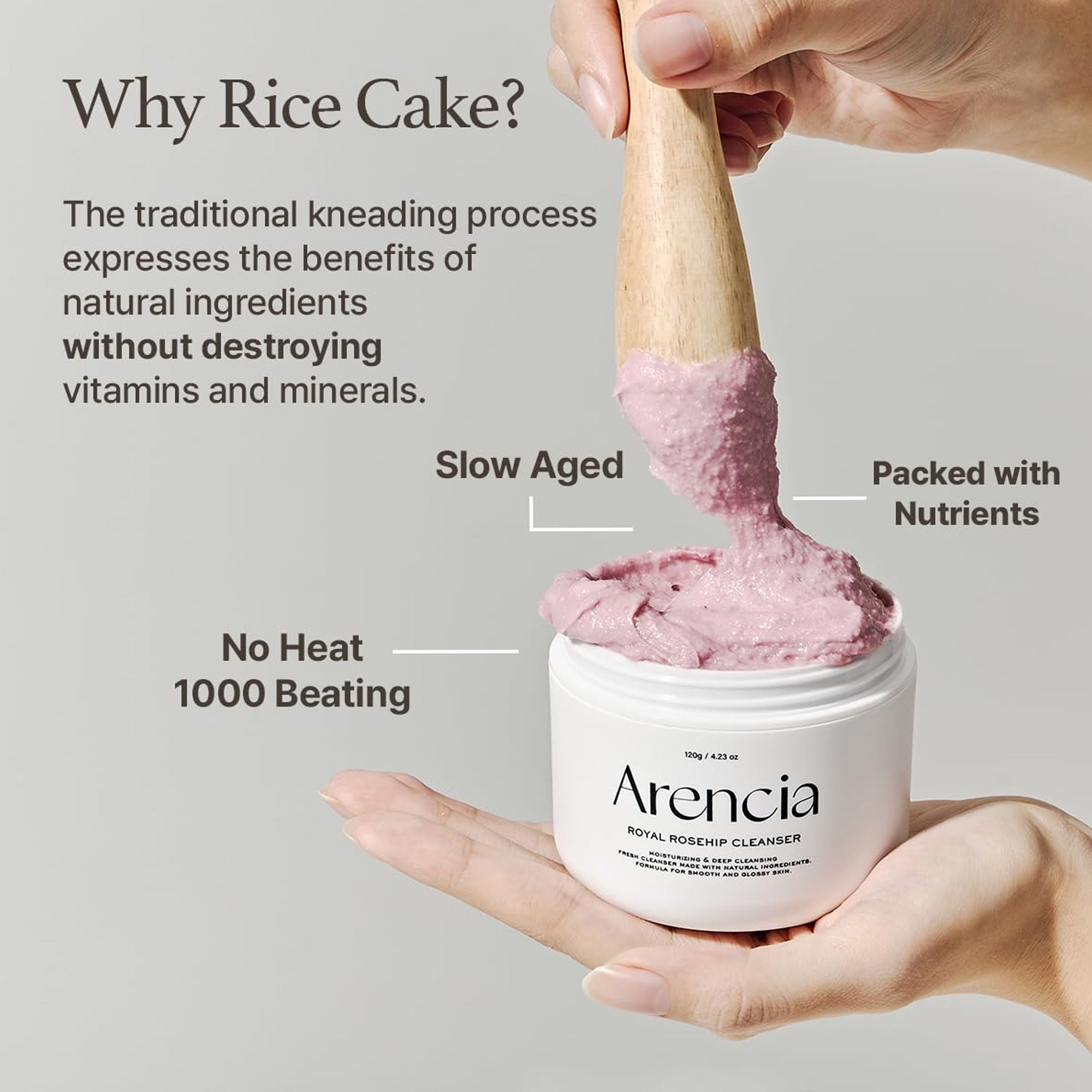 Arencia Fresh Rosehip Rice Mochi Cleanser - All-In-One Cleanser