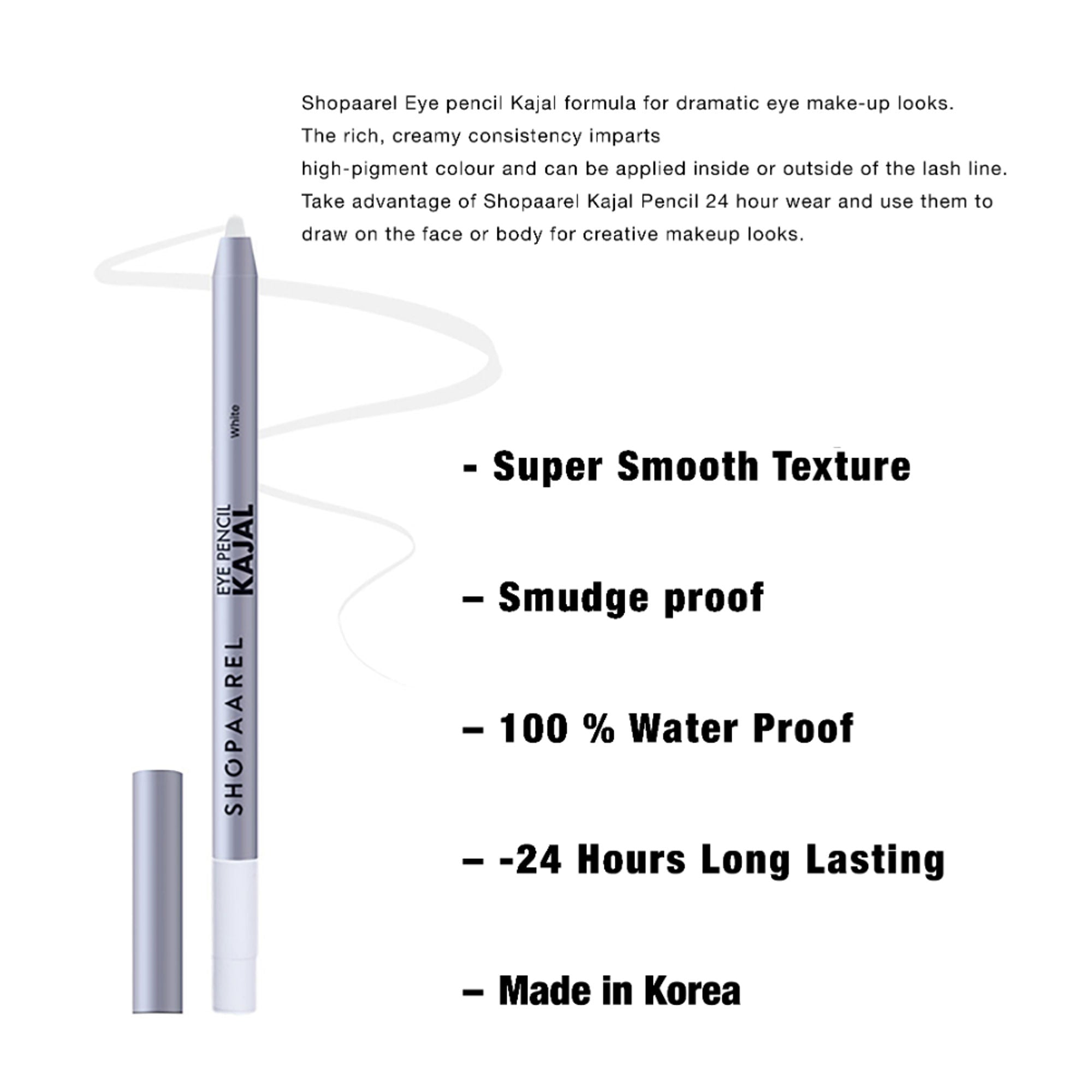 Shopaarel Eye Kajal Pencil - White