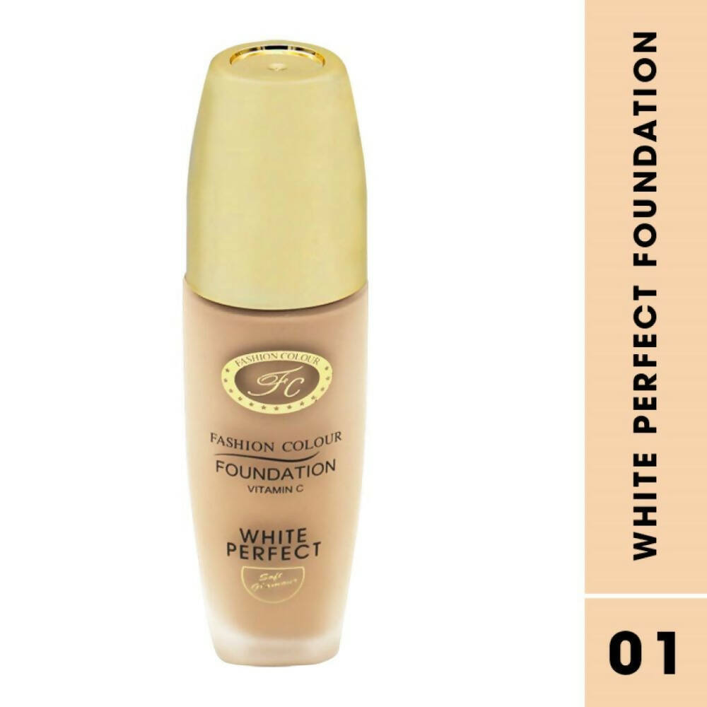 Fashion Colour White Perfect Vitamin C Foundation-01 Pearl White (Fair Skin Tone)