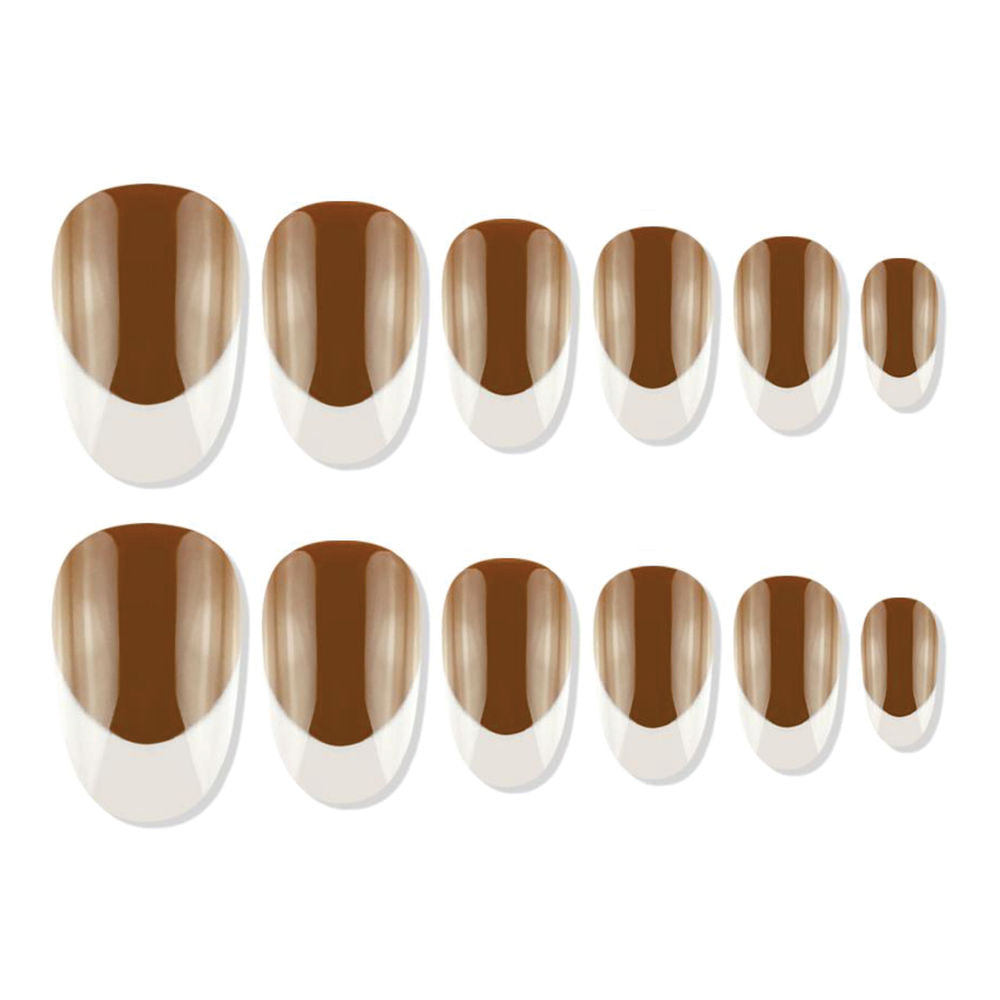Shills Professional Reusable Press On Nails French Oval - SPN710