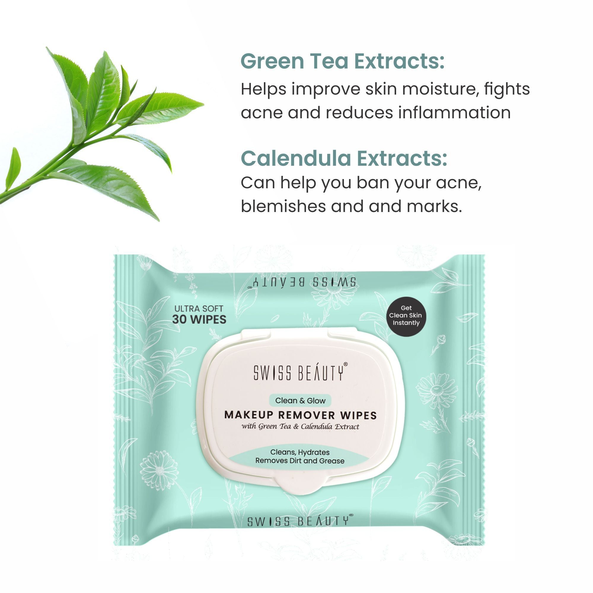 Swiss Beauty Clean And Glow Makeup Remover Wipes