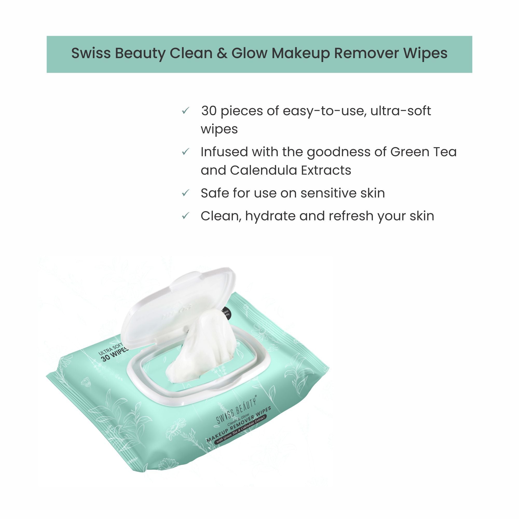 Swiss Beauty Clean And Glow Makeup Remover Wipes