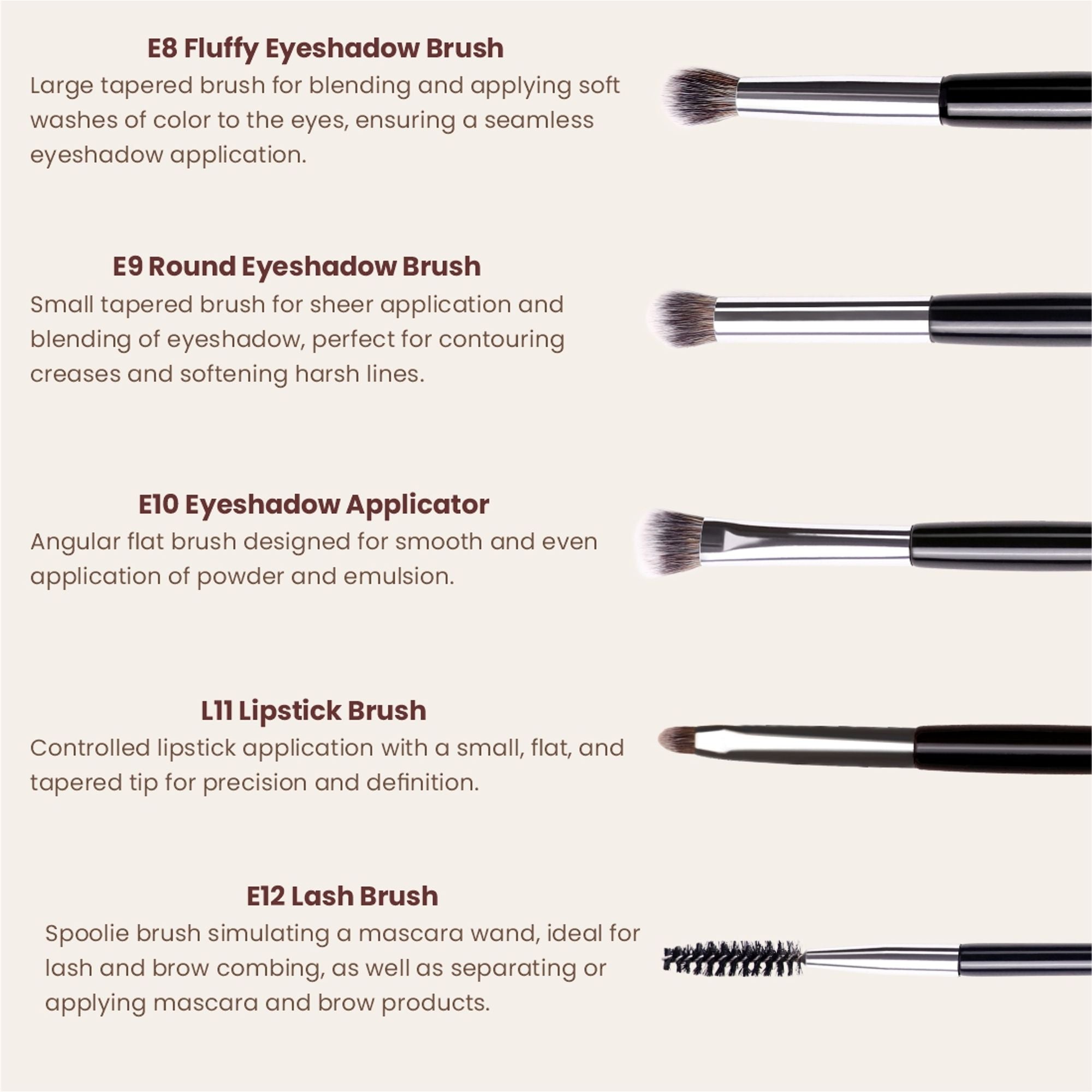 Matt Look Brush Chemistry Master Pro Artistry - Set of 12