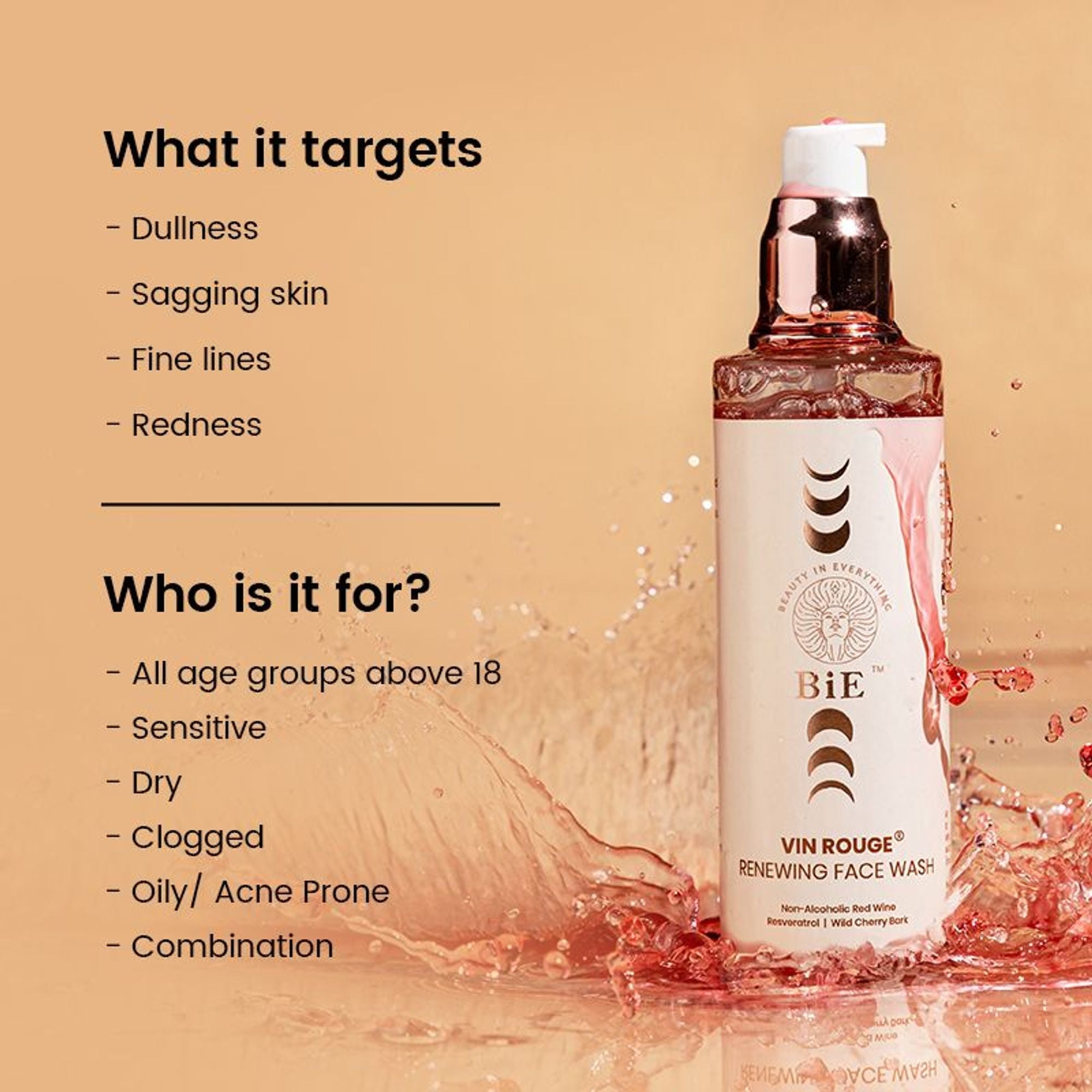 BiE Vin Rouge- Renewing Face Wash