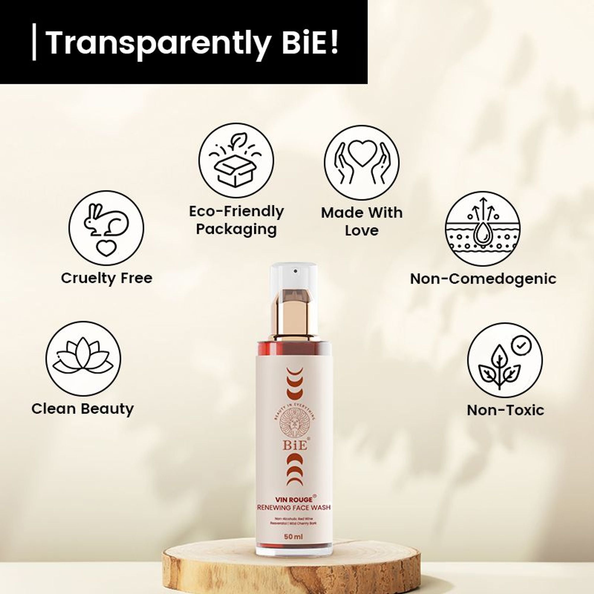 BiE Vin Rouge- Renewing Face Wash