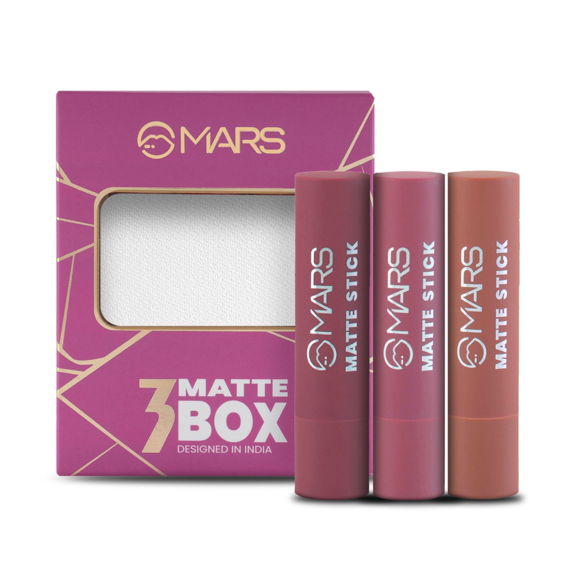 MARS Cosmetics Matte Lipsticks Box - 02 Peaches and Nudes