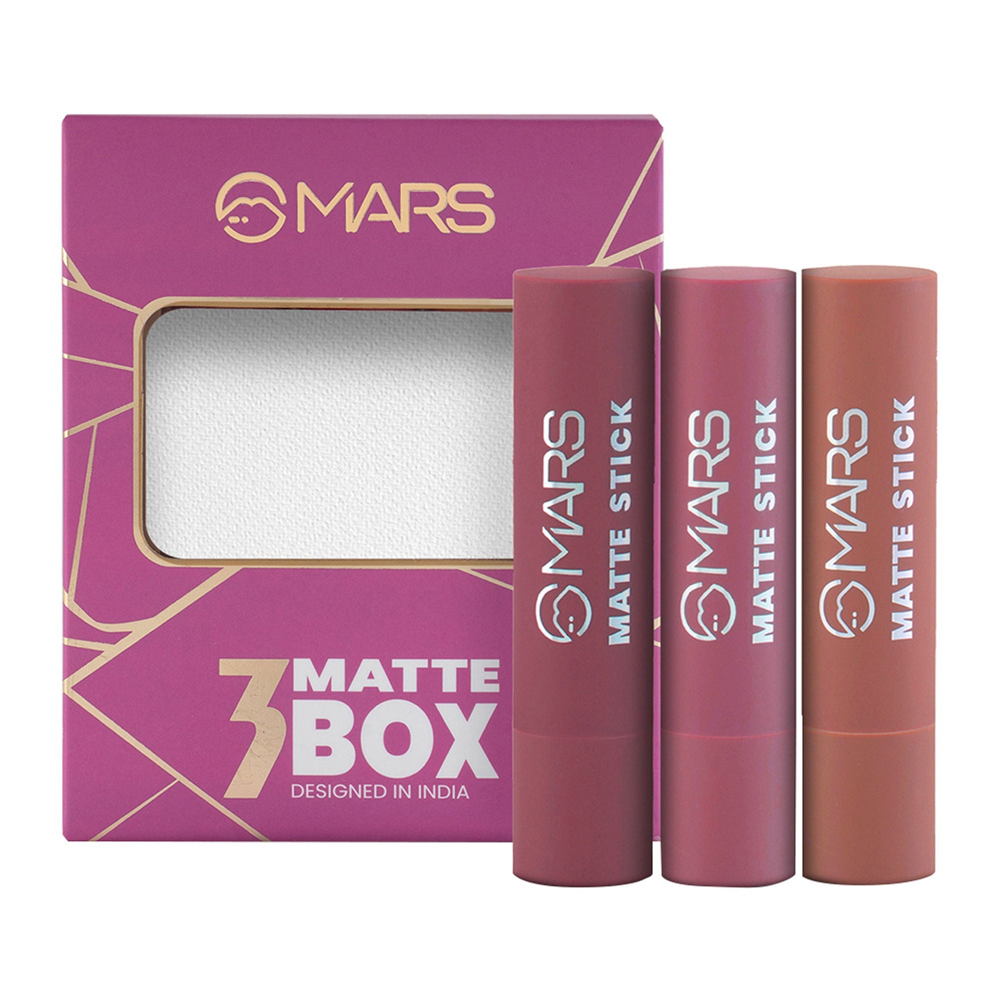 MARS Cosmetics Matte Lipsticks Box - 02 Peaches and Nudes