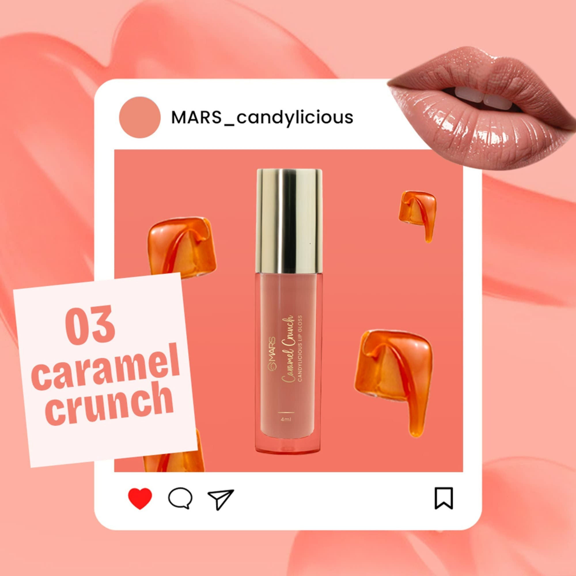 MARS Cosmetics Candylicious Colored Lip Gloss - Caramel Crunch