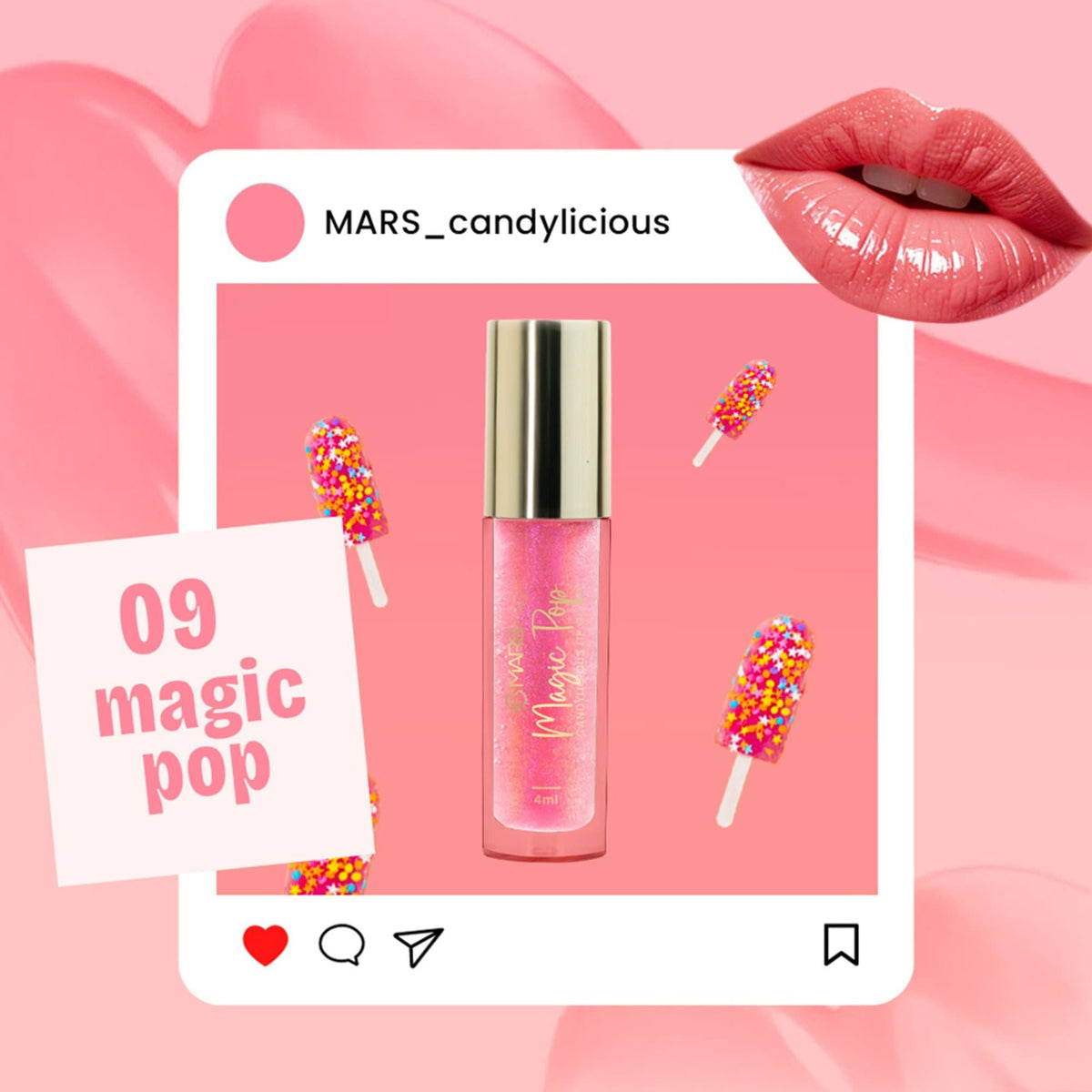 MARS Cosmetics Candylicious Colored Lip Gloss - Magic Pop