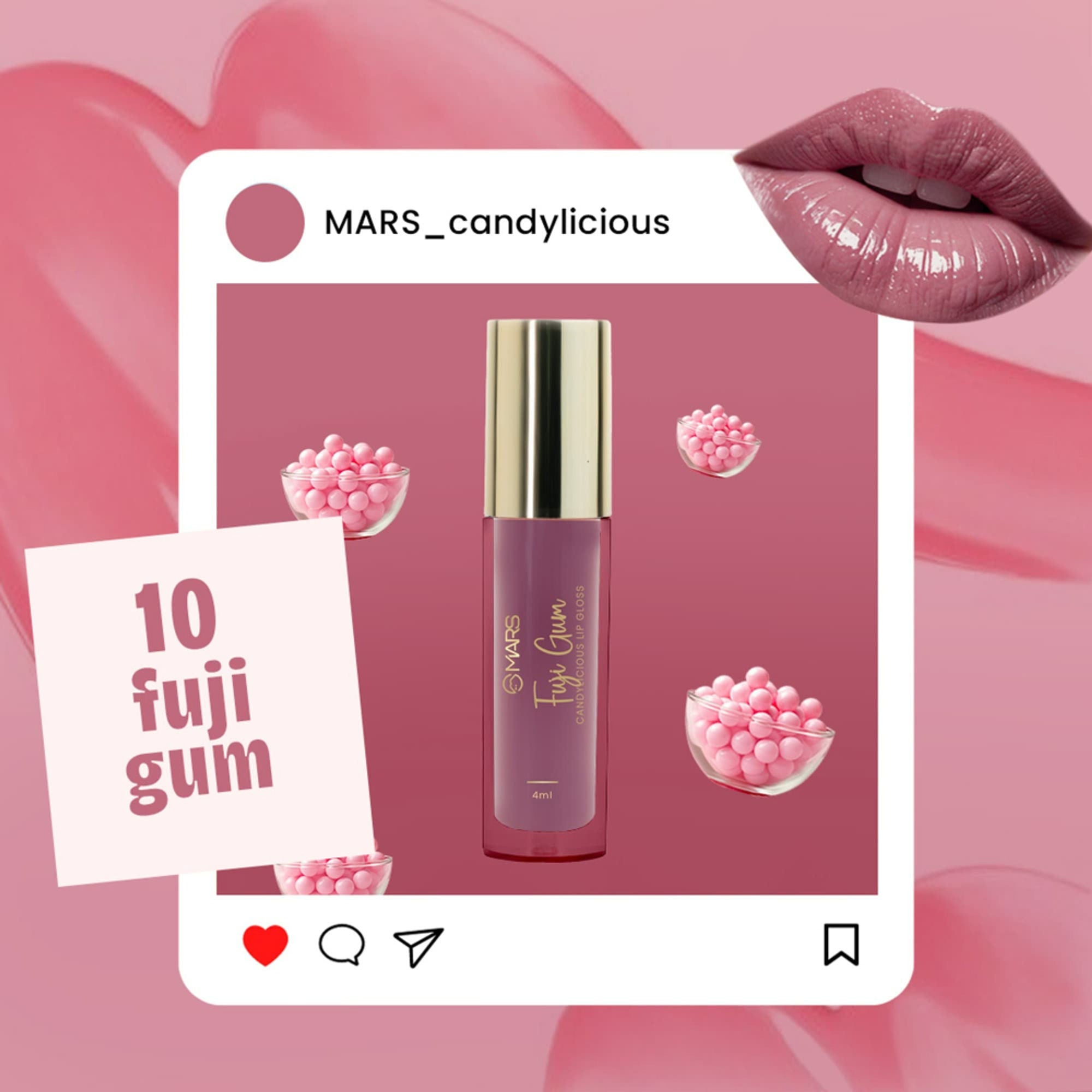 MARS Cosmetics Candylicious Colored Lip Gloss - Fuji Gum