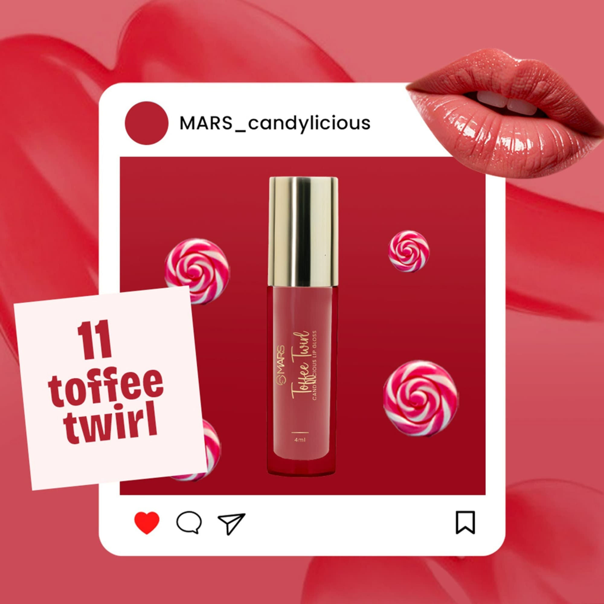 MARS Cosmetics Candylicious Colored Lip Gloss - Toffee Twirl