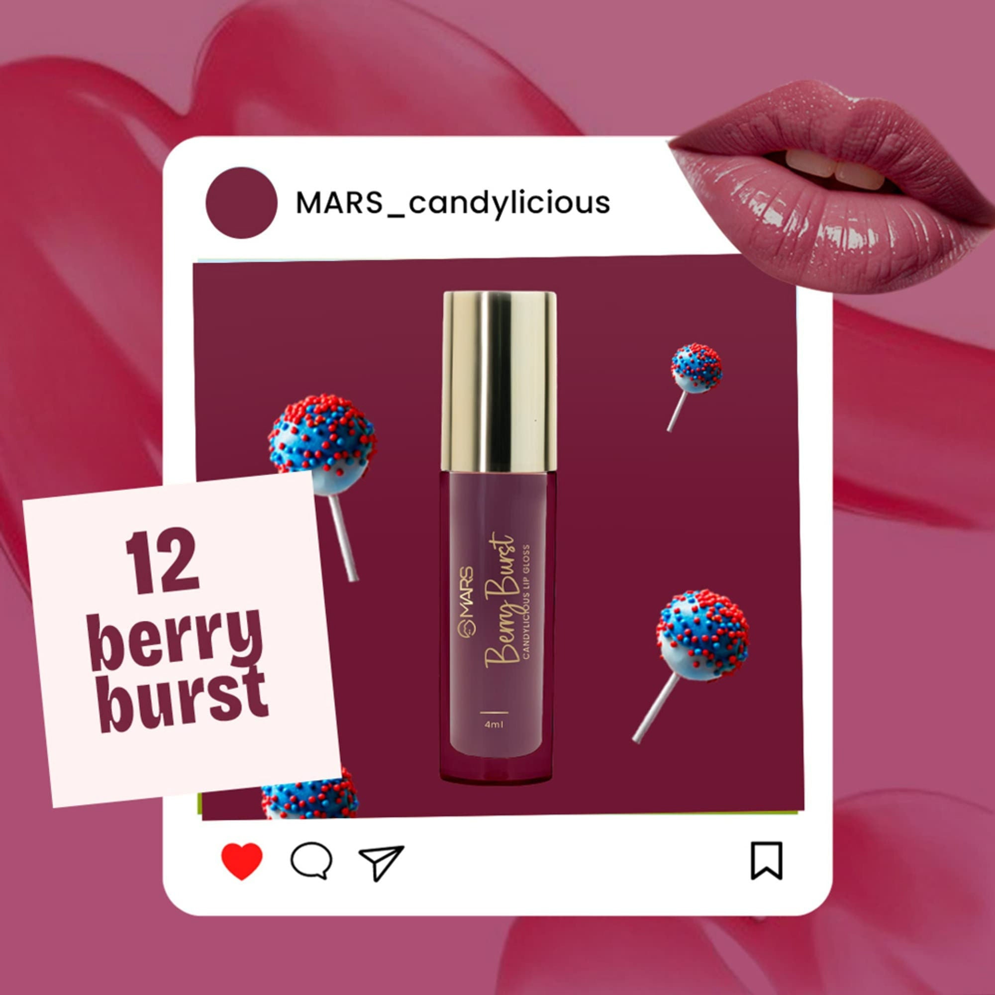 MARS Cosmetics Candylicious Colored Lip Gloss - Berry Burst
